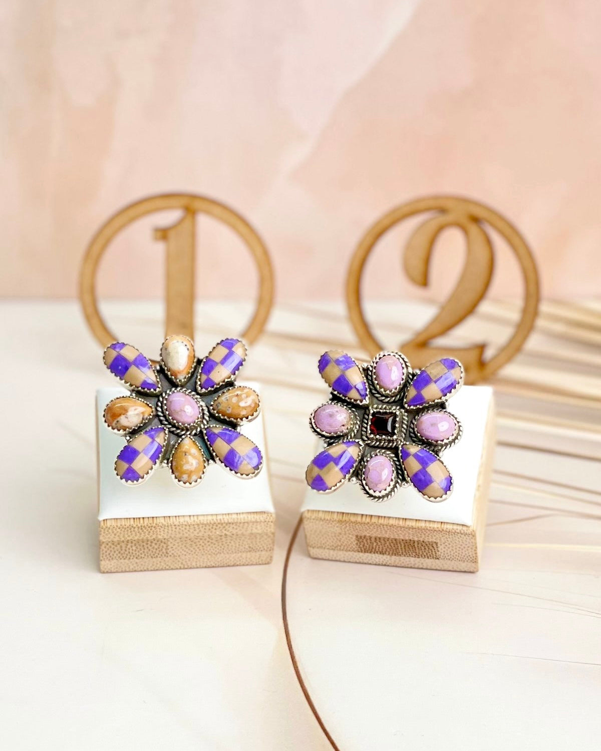 Purple Fall Checkered Rings sno 25-Rings-Krush Kandy, Women's Online Fashion Boutique Located in Phoenix, Arizona (Scottsdale Area)