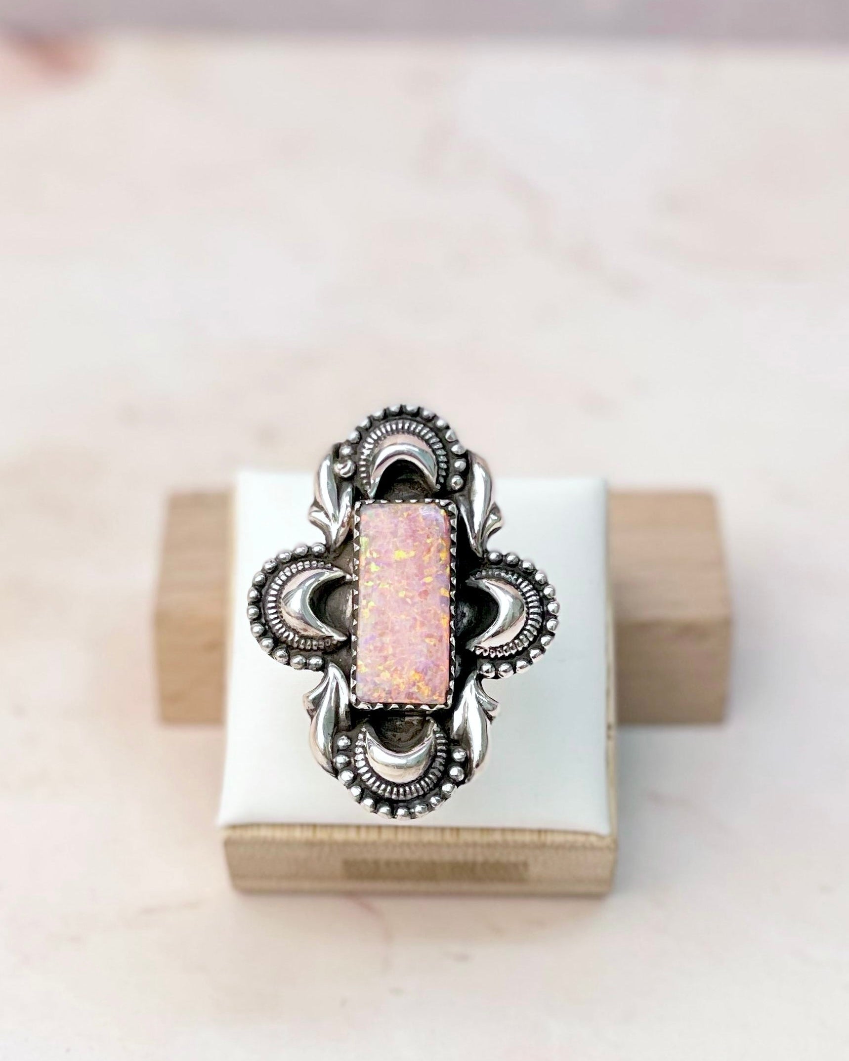 Boho Western Bar Opal Ring-Rings-Krush Kandy, Women's Online Fashion Boutique Located in Phoenix, Arizona (Scottsdale Area)