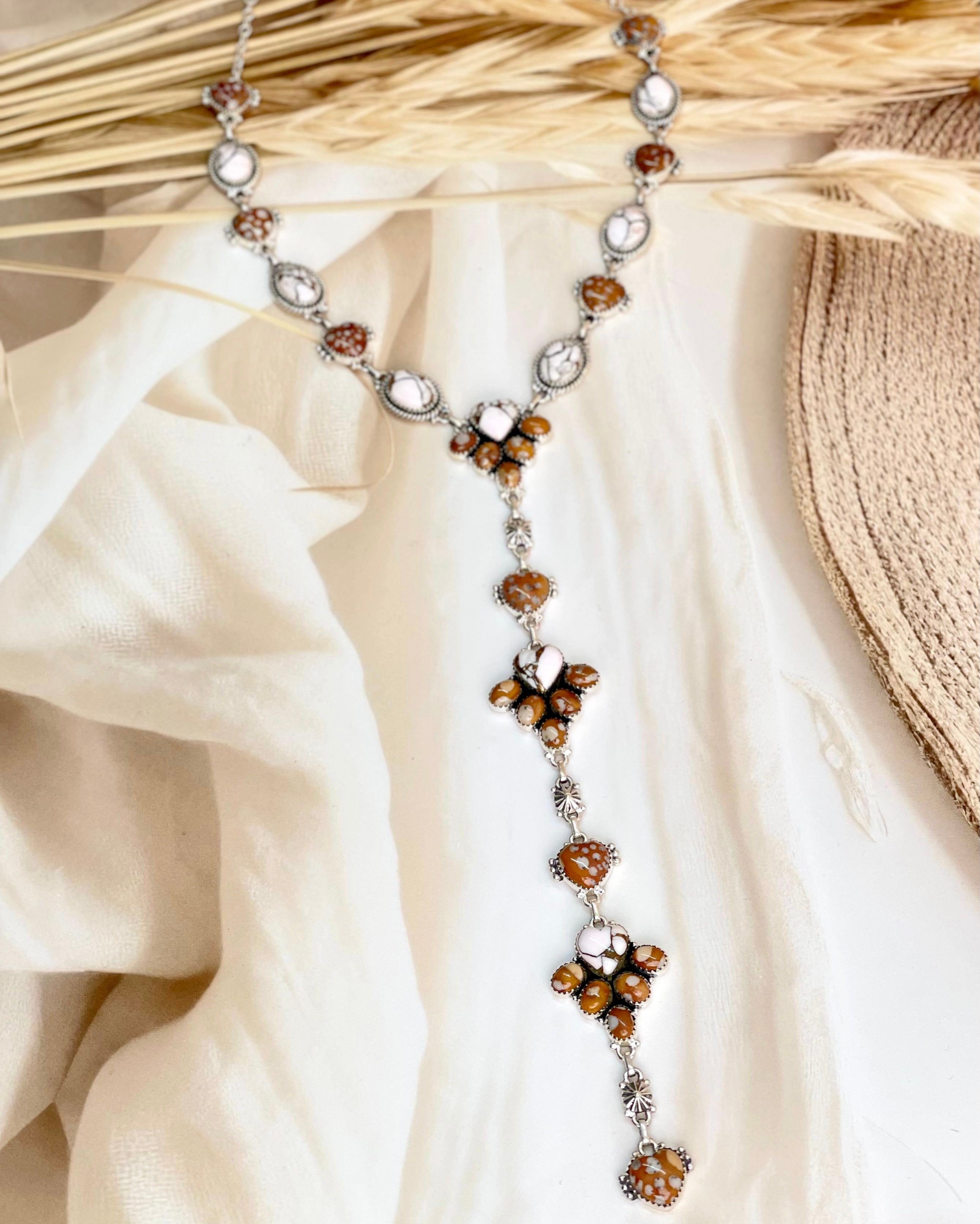 Angel Dahlia & Deer Fawn Necklace no9-Necklaces-Krush Kandy, Women's Online Fashion Boutique Located in Phoenix, Arizona (Scottsdale Area)