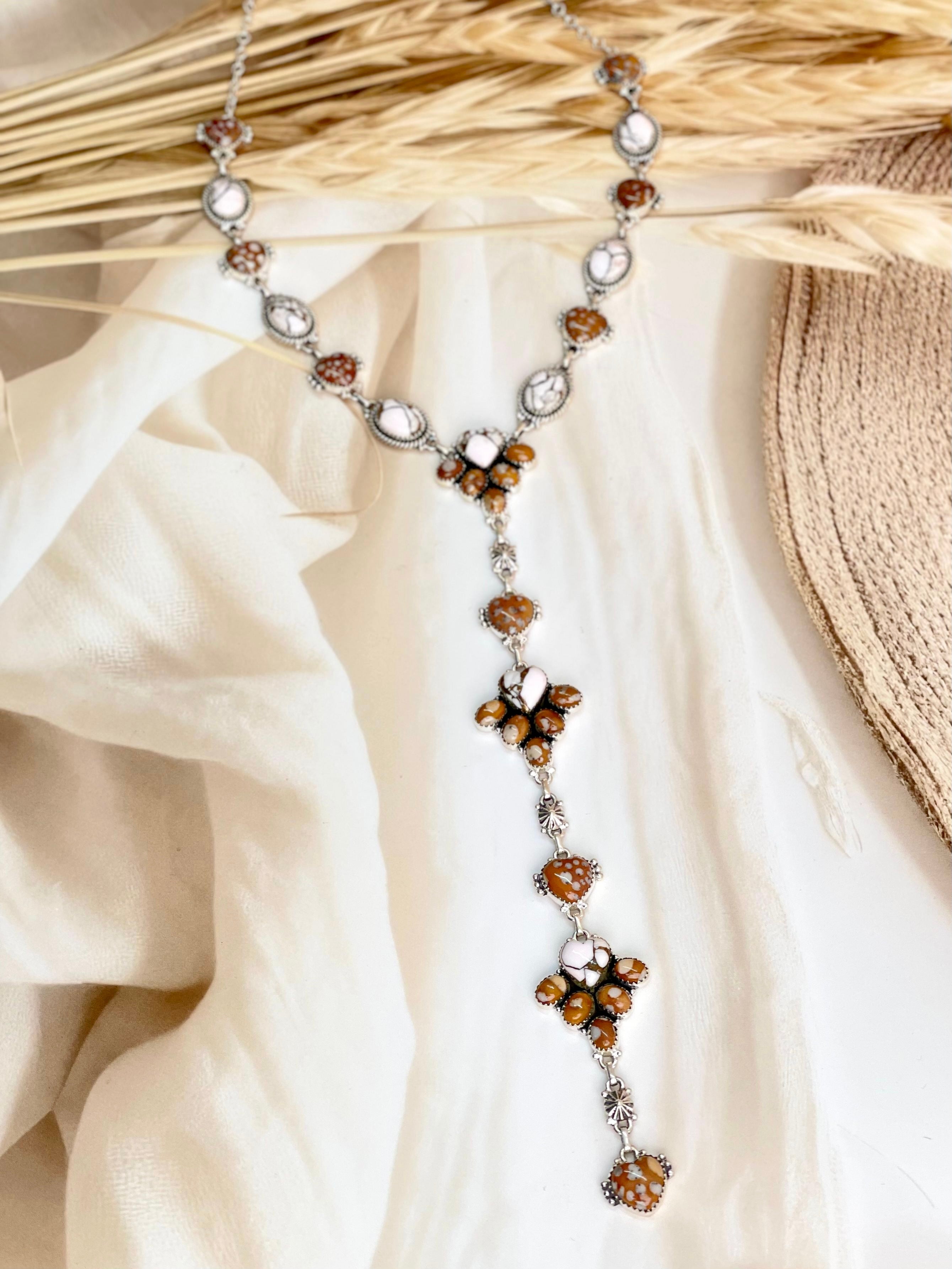 Angel Dahlia & Deer Fawn Necklace no9-Necklaces-Krush Kandy, Women's Online Fashion Boutique Located in Phoenix, Arizona (Scottsdale Area)