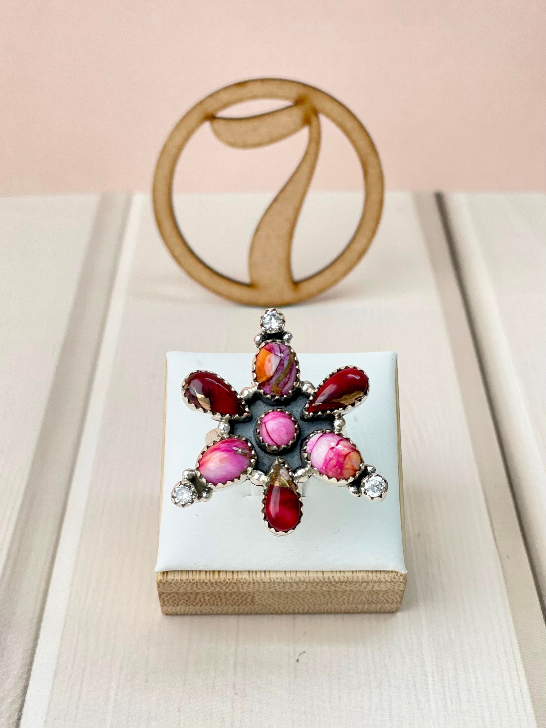 Red Dahlia One of a Kind Rings-Rings-Krush Kandy, Women's Online Fashion Boutique Located in Phoenix, Arizona (Scottsdale Area)