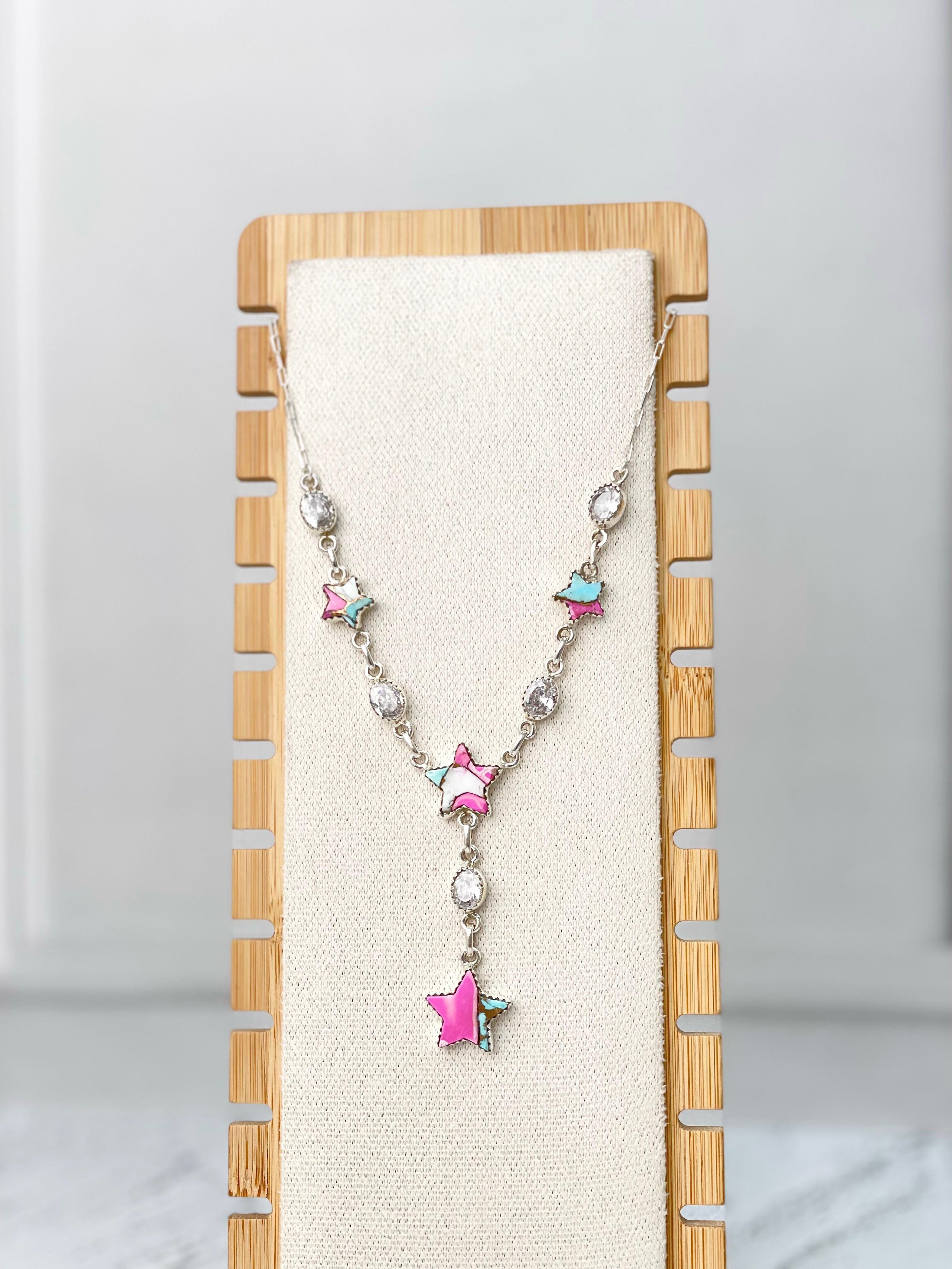 Cotton Candy Statement Necklace Bno. 17-Necklaces-Krush Kandy, Women's Online Fashion Boutique Located in Phoenix, Arizona (Scottsdale Area)