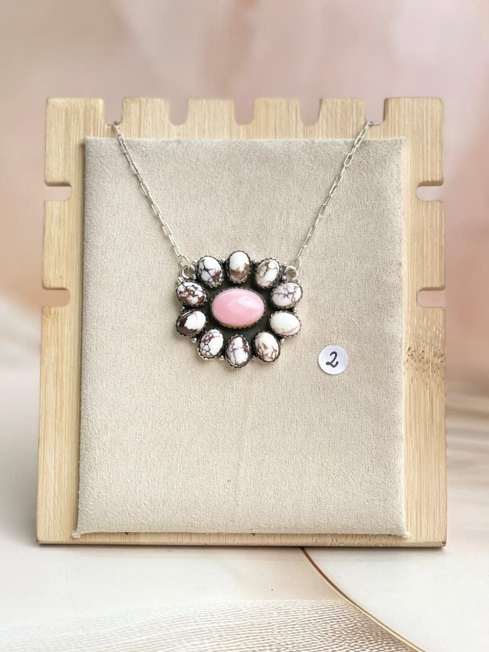 Multi Conch Daisy Necklace-Necklaces-Krush Kandy, Women's Online Fashion Boutique Located in Phoenix, Arizona (Scottsdale Area)