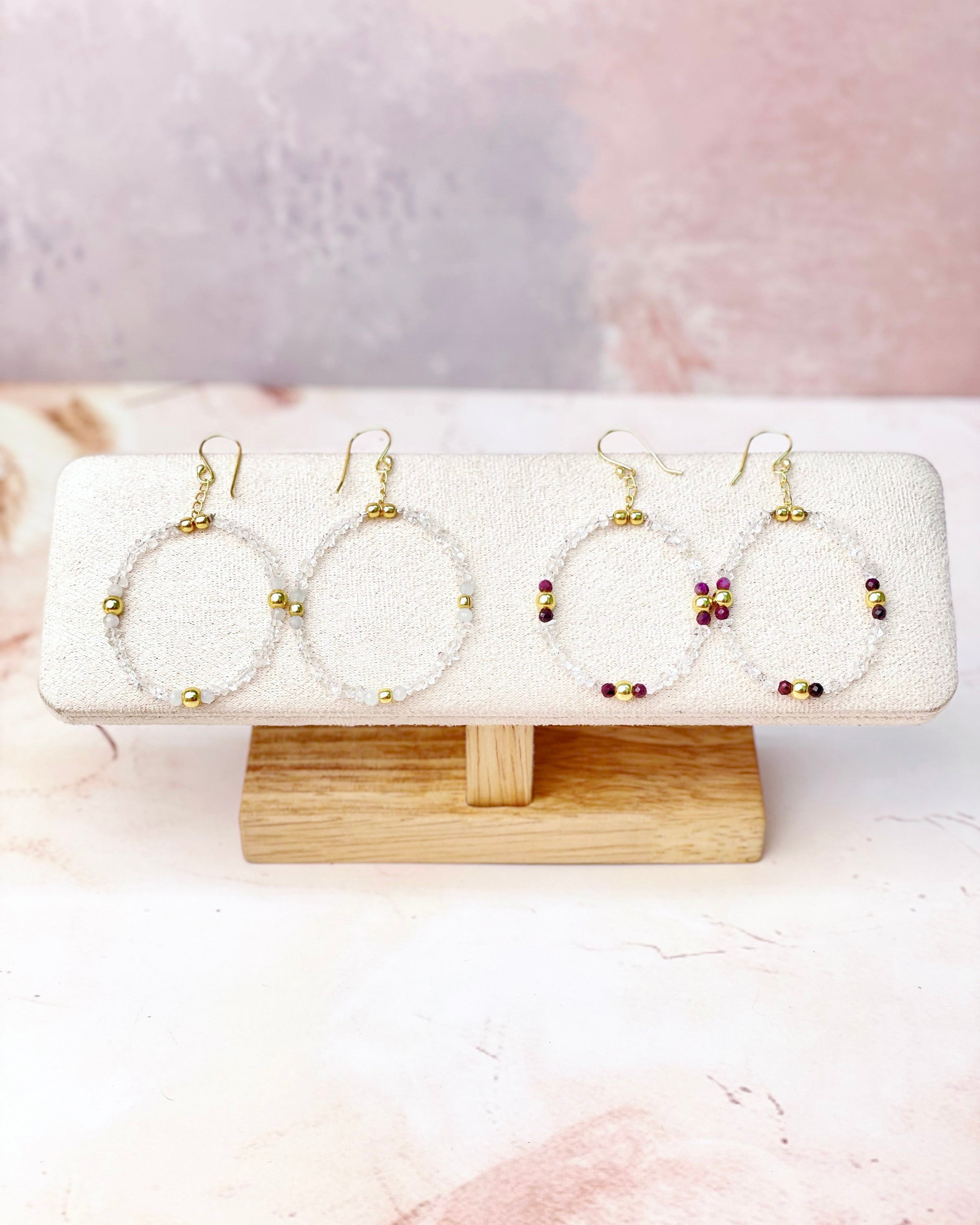 Herkimer Bling Multi Gem Oval Earrings-Earrings-Krush Kandy, Women's Online Fashion Boutique Located in Phoenix, Arizona (Scottsdale Area)