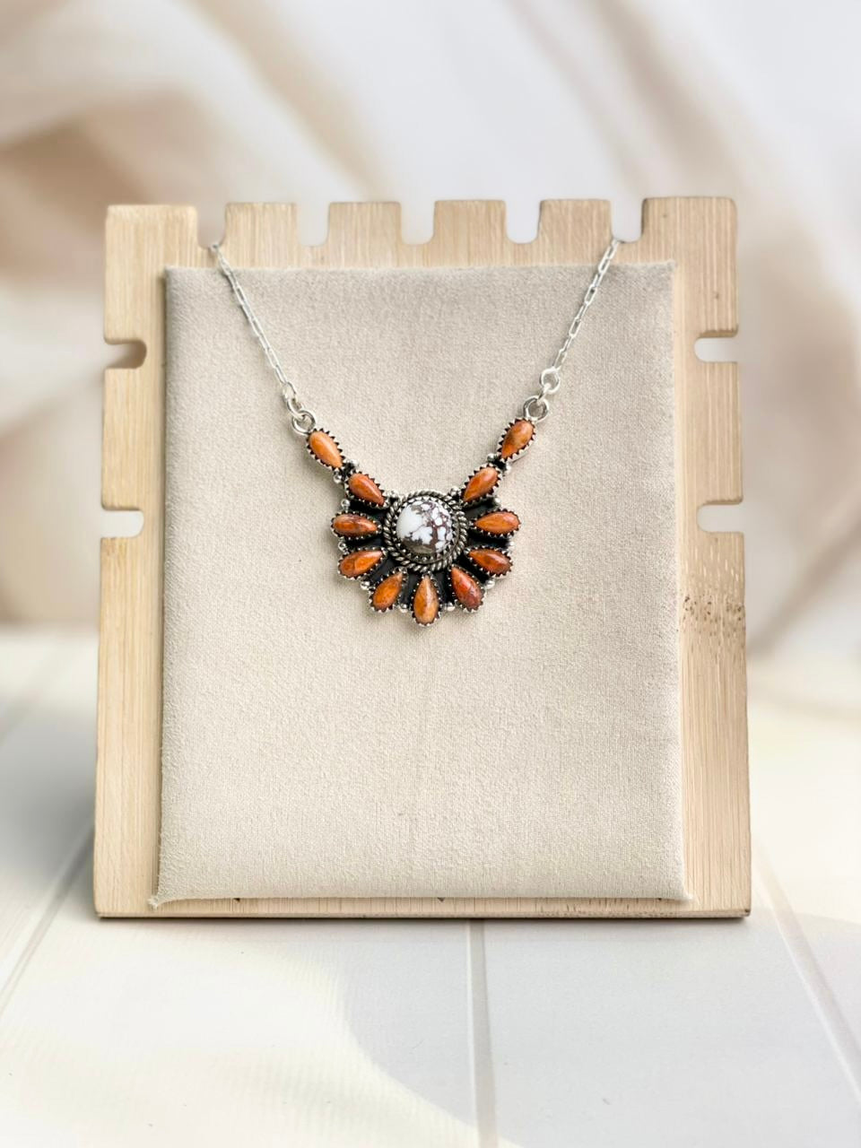 Holding the Daisy Necklace-Necklaces-Krush Kandy, Women's Online Fashion Boutique Located in Phoenix, Arizona (Scottsdale Area)