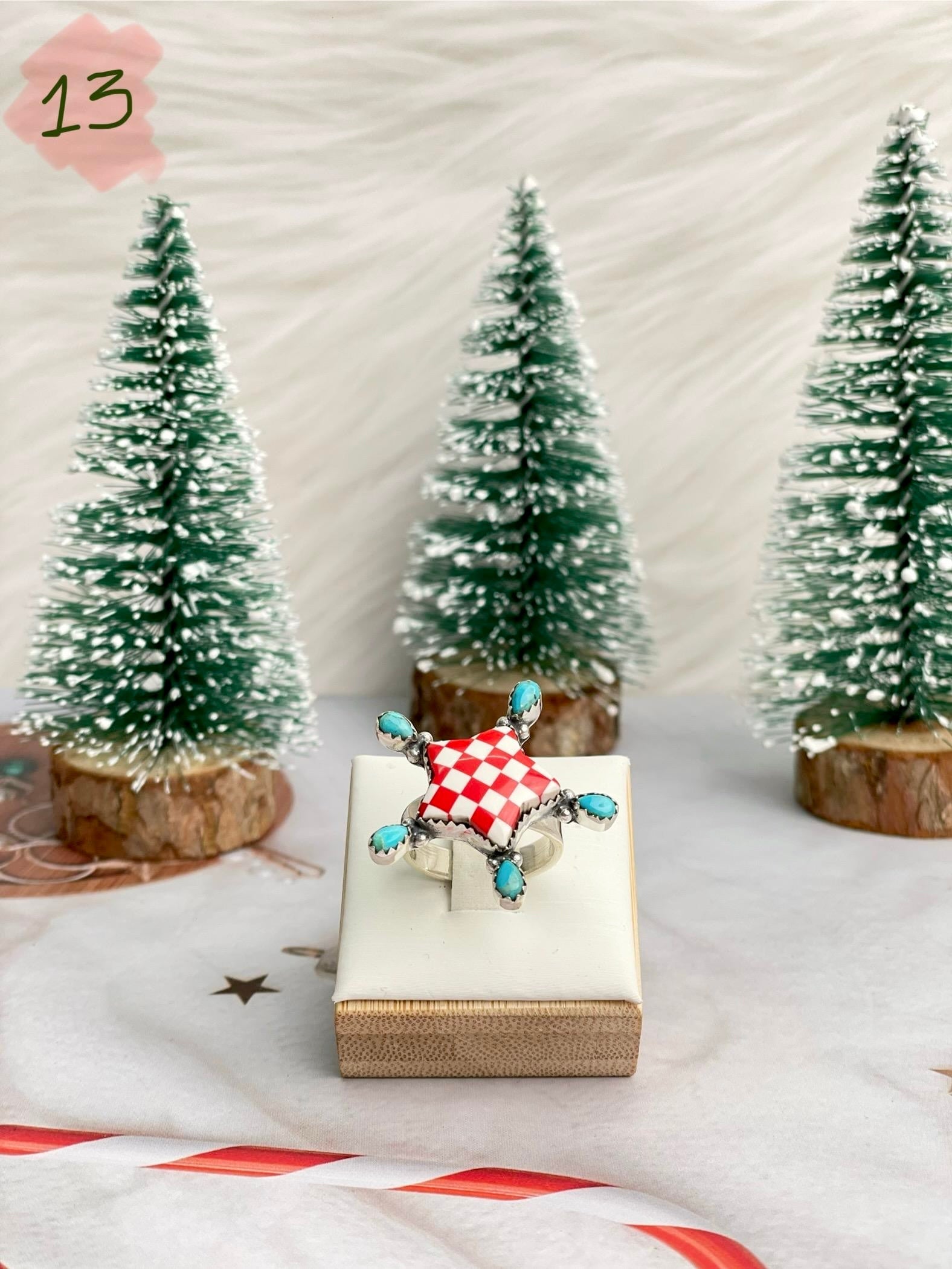 Holly Jolly Red & White Christmas Rings-Rings-Krush Kandy, Women's Online Fashion Boutique Located in Phoenix, Arizona (Scottsdale Area)