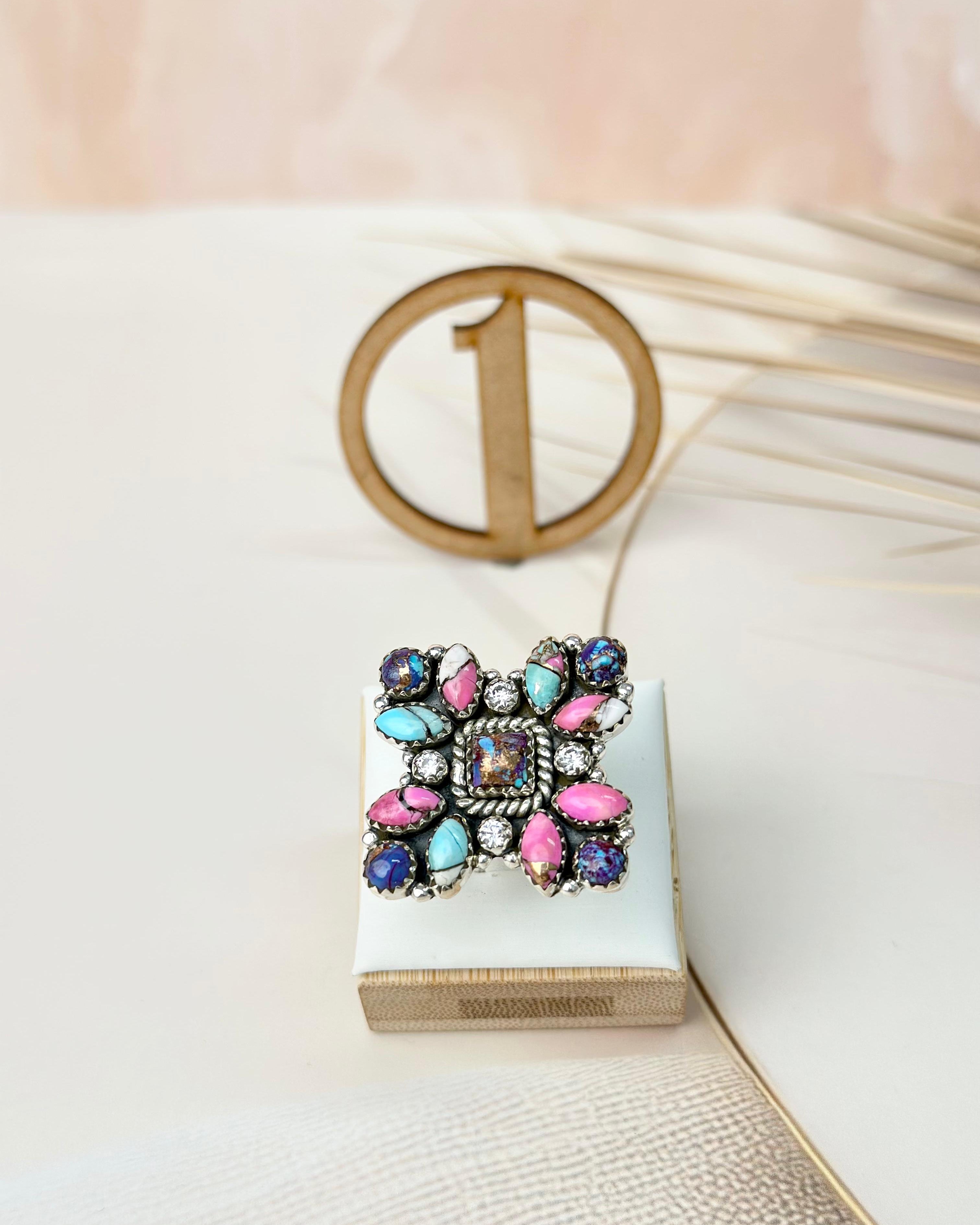 Various Multi Dahlia Ring Clusters-Rings-Krush Kandy, Women's Online Fashion Boutique Located in Phoenix, Arizona (Scottsdale Area)