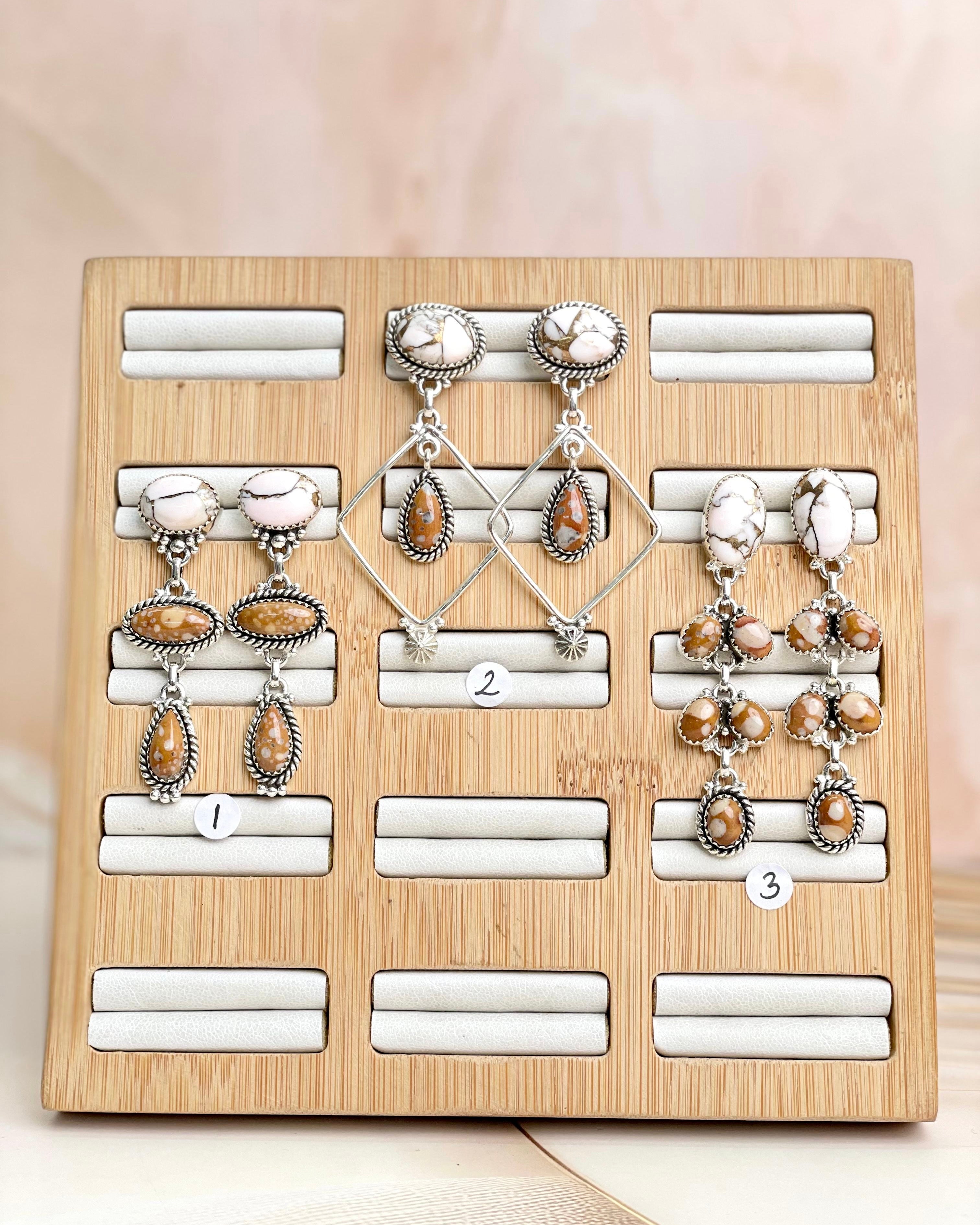 Angel Dahlia & Deer Fawn Earrings no4-Earrings-Krush Kandy, Women's Online Fashion Boutique Located in Phoenix, Arizona (Scottsdale Area)