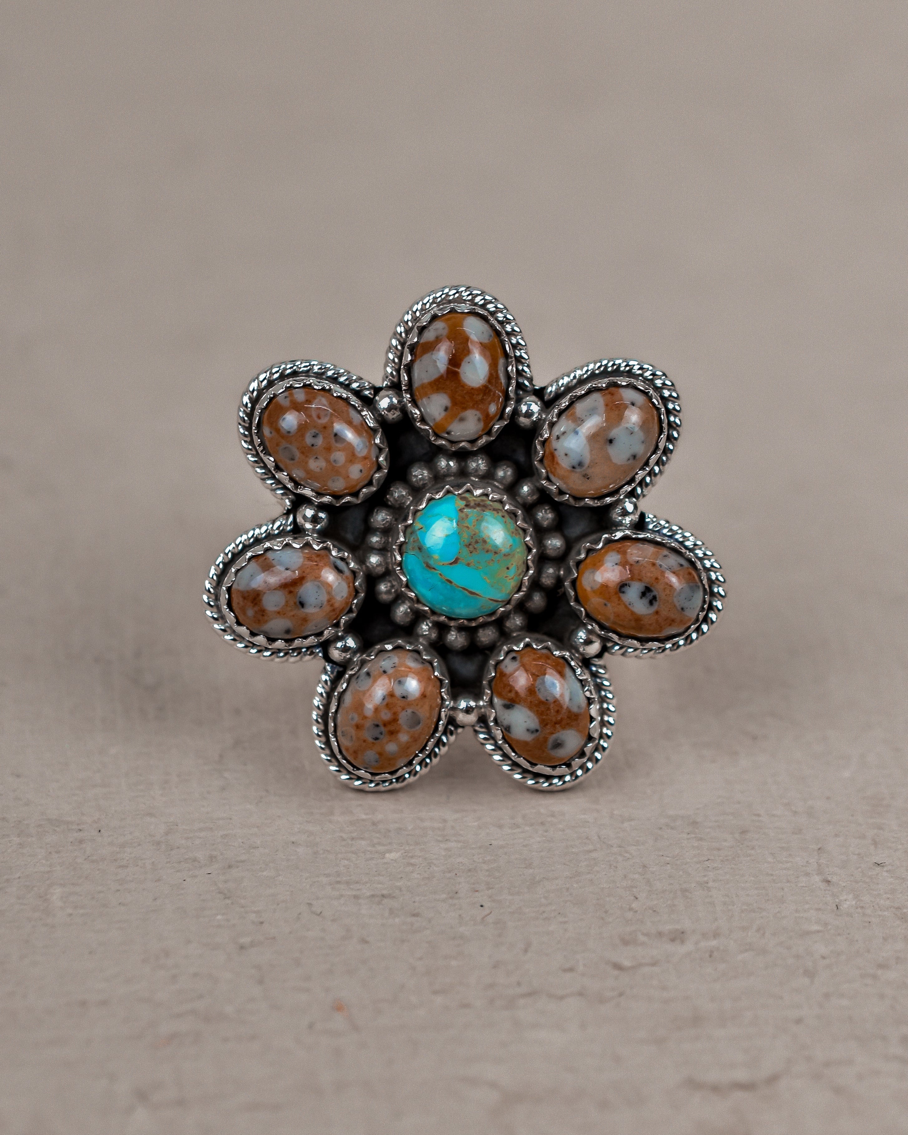 Bambi With Turquoise Ring-Cluster Rings-Krush Kandy, Women's Online Fashion Boutique Located in Phoenix, Arizona (Scottsdale Area)