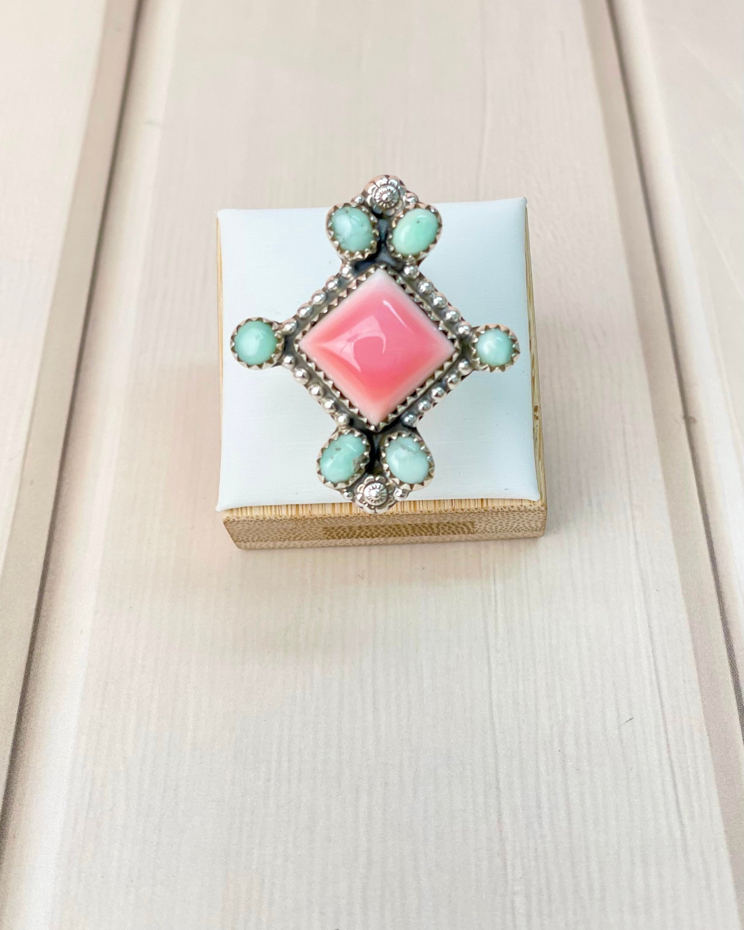 Paloma & Queen Conch Square Cluster Ring-Rings-Krush Kandy, Women's Online Fashion Boutique Located in Phoenix, Arizona (Scottsdale Area)