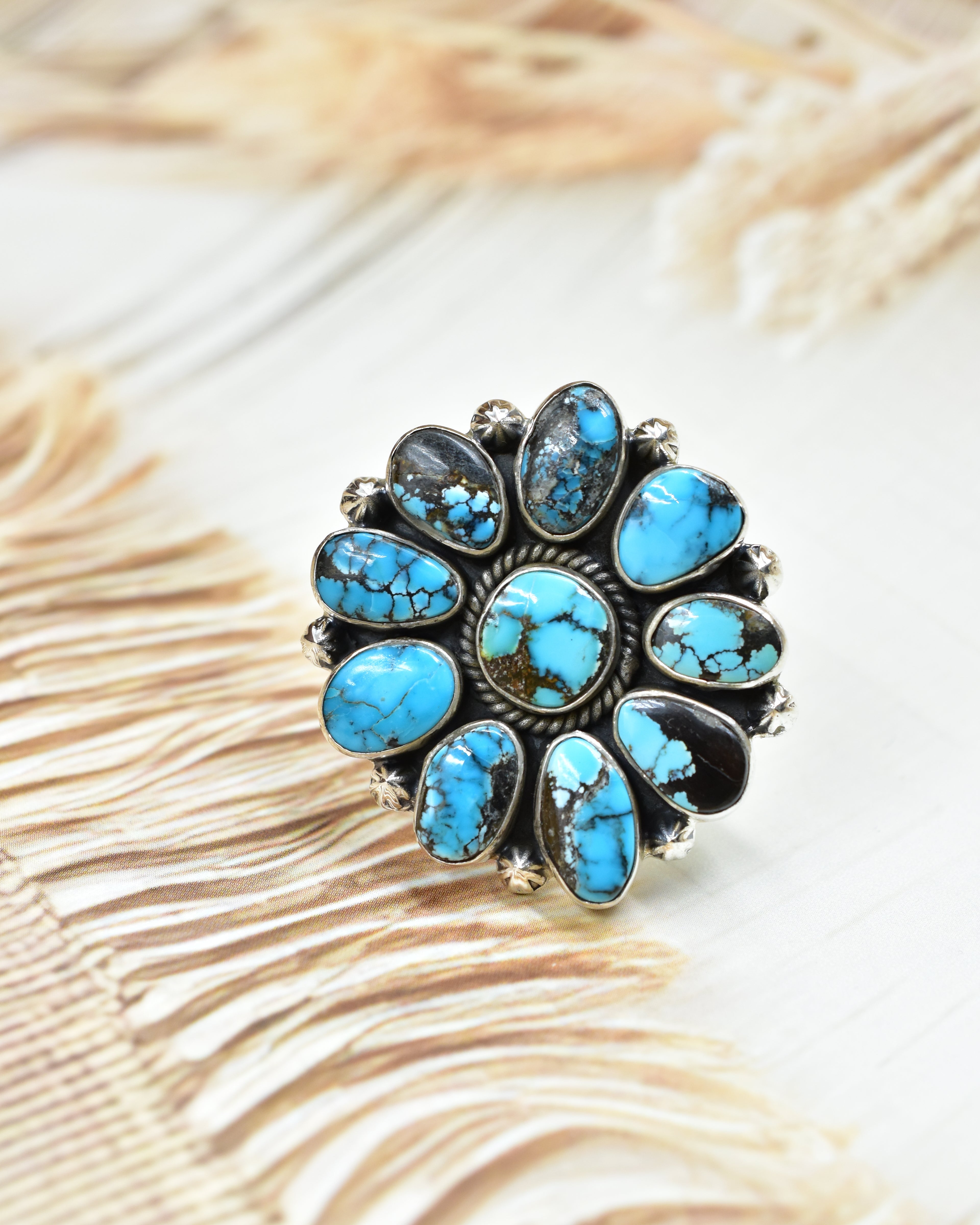 Desert Blue Jasper Blooming Rings-Rings-Krush Kandy, Women's Online Fashion Boutique Located in Phoenix, Arizona (Scottsdale Area)