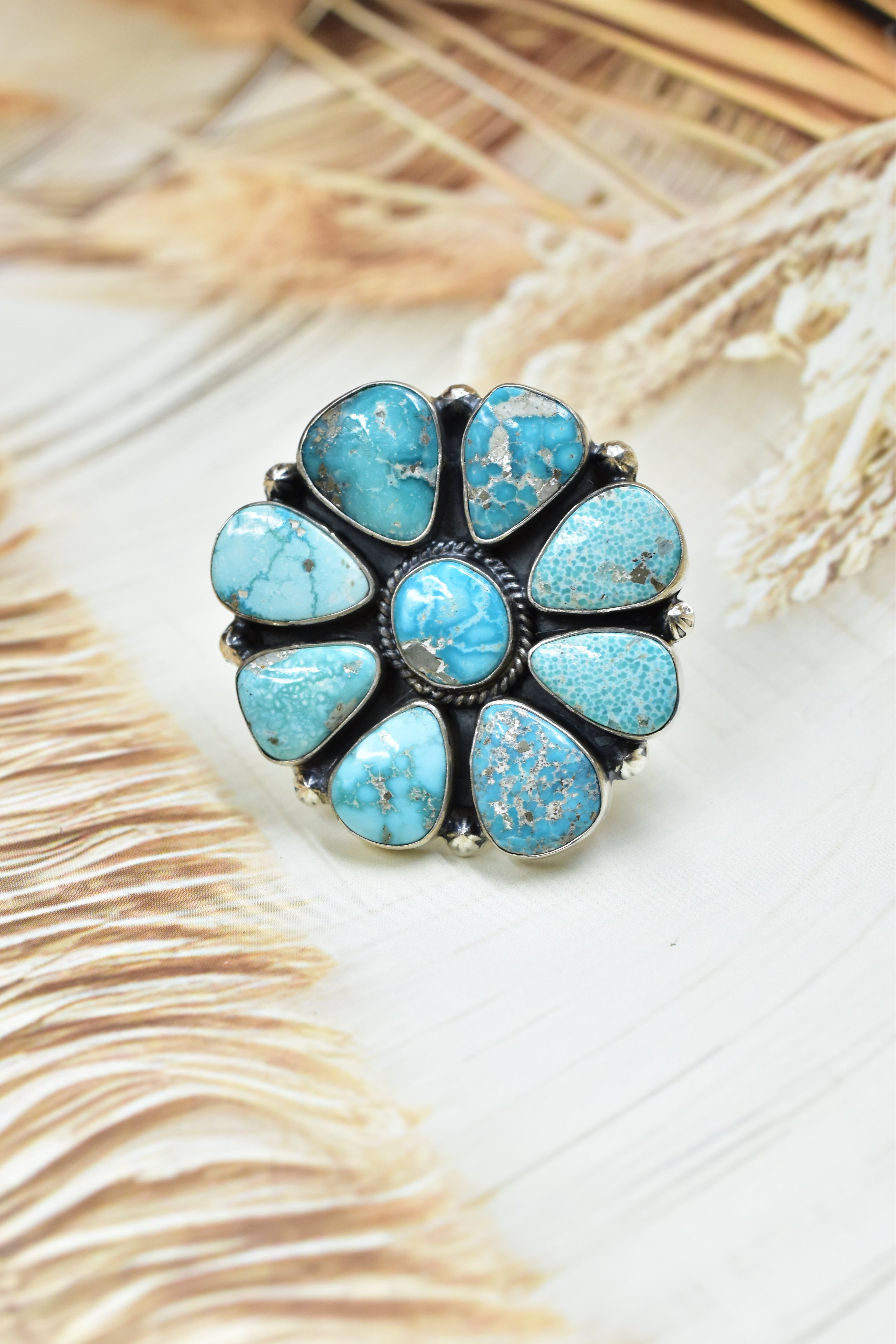 Desert Blue Jasper Blooming Rings-Rings-Krush Kandy, Women's Online Fashion Boutique Located in Phoenix, Arizona (Scottsdale Area)