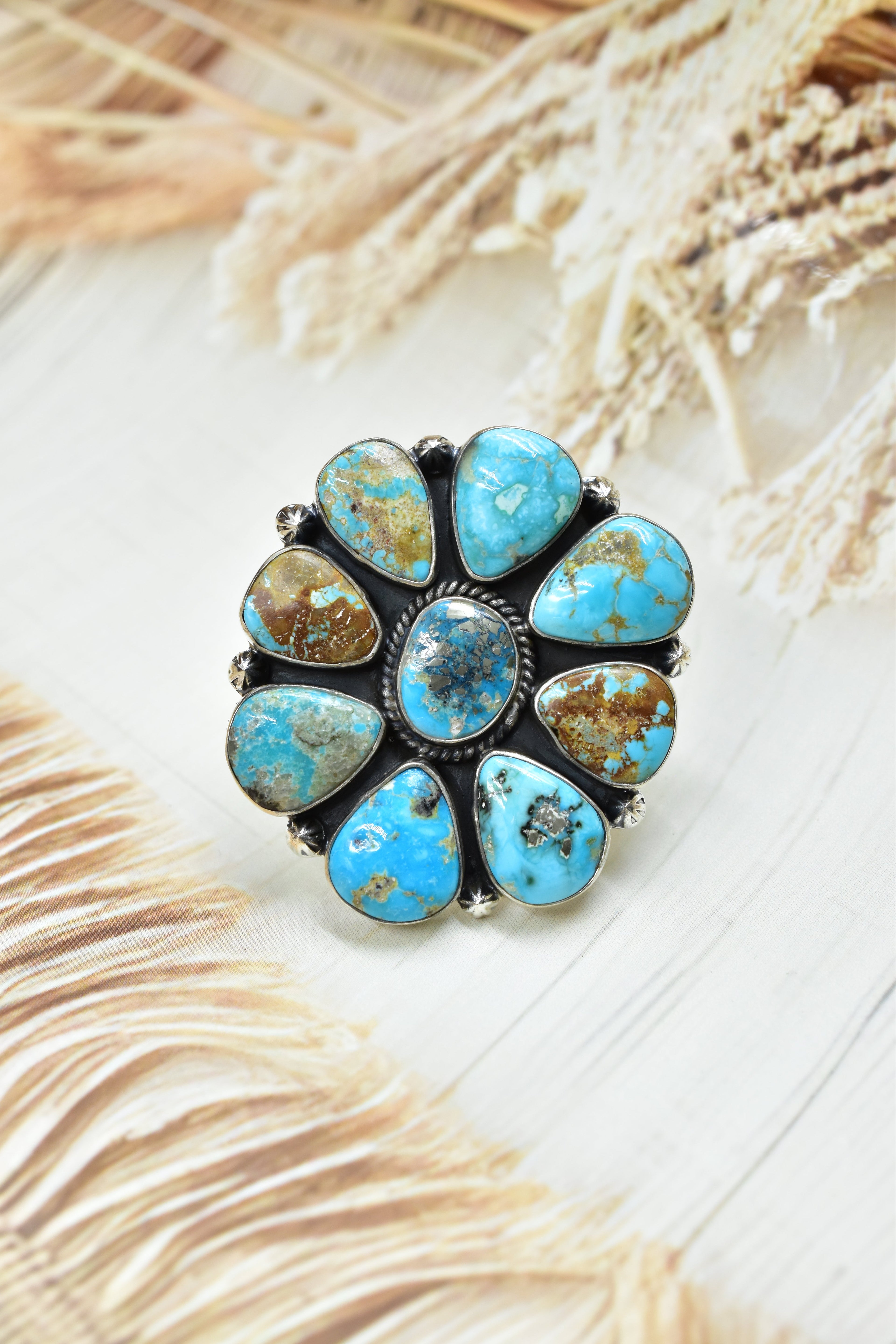 Desert Blue Jasper Blooming Rings-Rings-Krush Kandy, Women's Online Fashion Boutique Located in Phoenix, Arizona (Scottsdale Area)