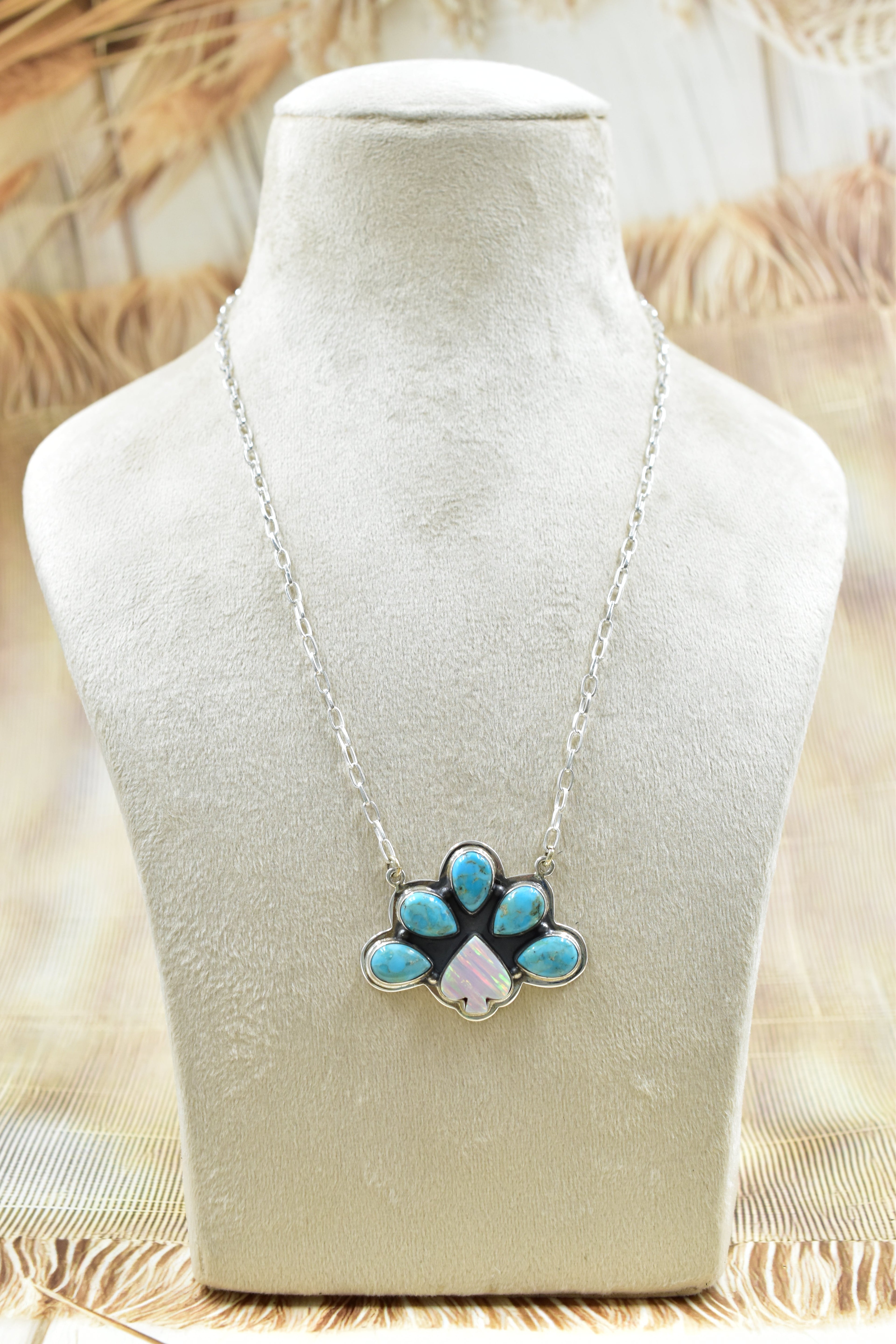 Into The Wild Spade Stone Cluster Necklaces-Necklaces-Krush Kandy, Women's Online Fashion Boutique Located in Phoenix, Arizona (Scottsdale Area)