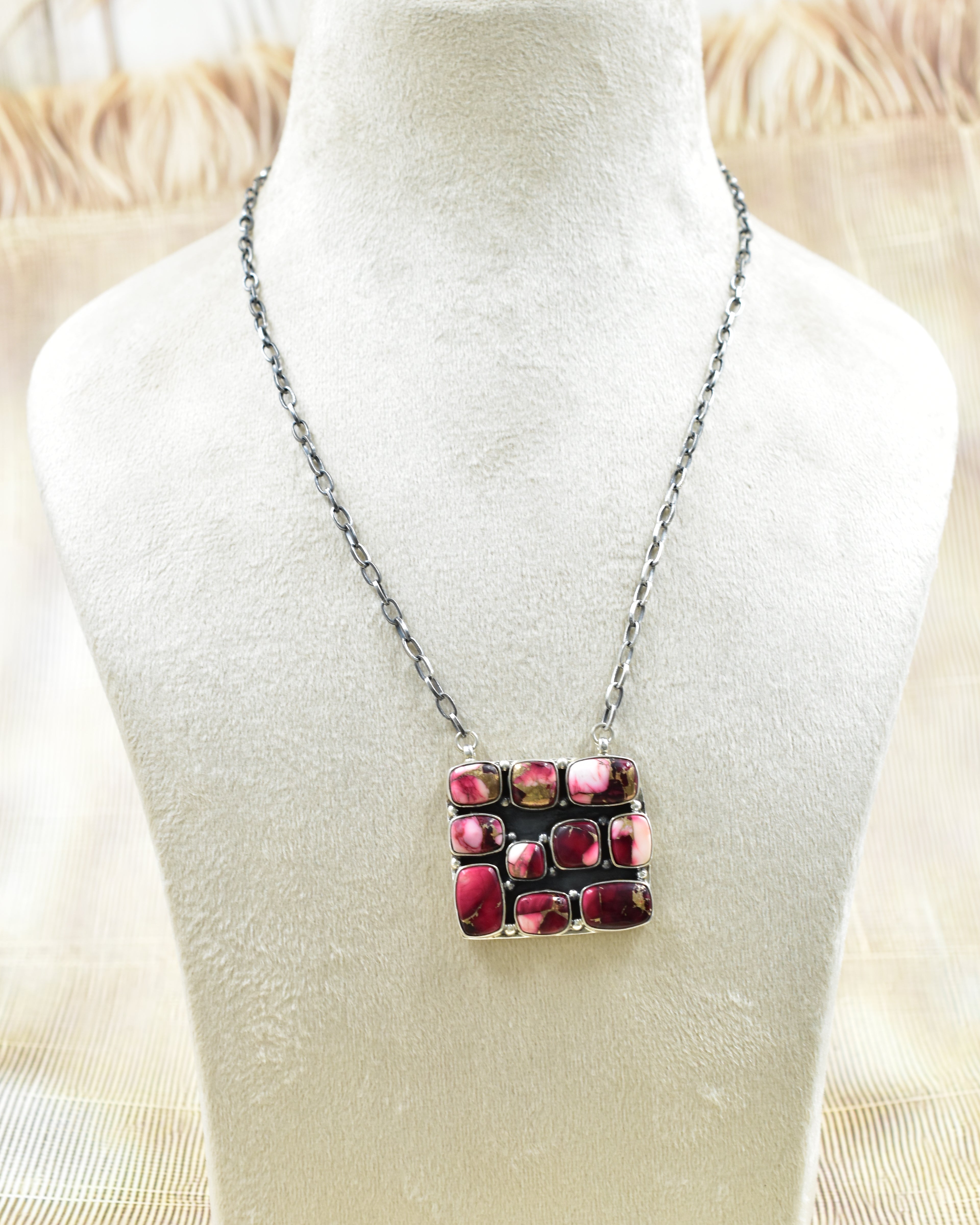 Kandy Bar Stone Cluster Necklaces-Necklaces-Krush Kandy, Women's Online Fashion Boutique Located in Phoenix, Arizona (Scottsdale Area)