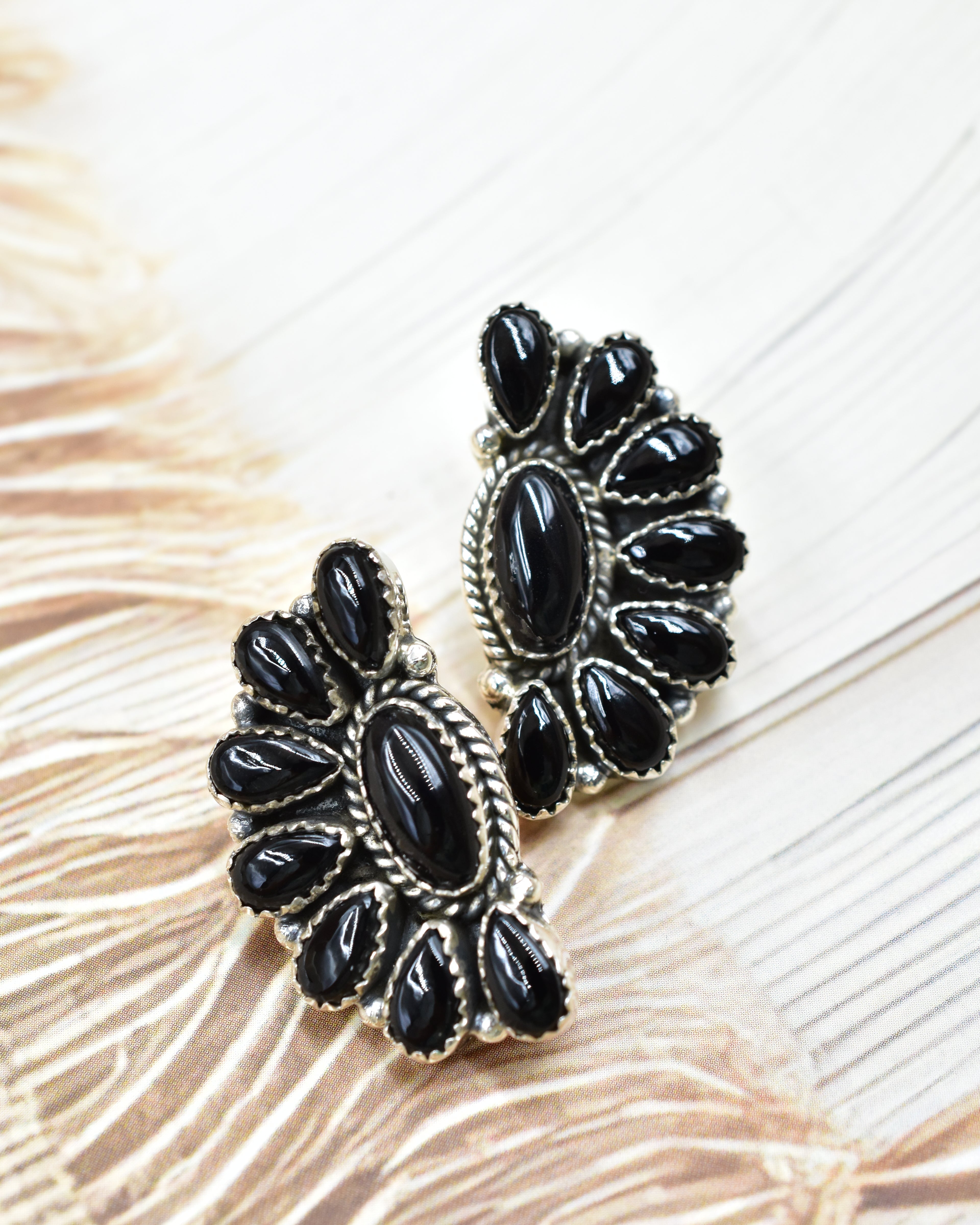 Half Cluster Kandy Stone Stud Earrings-Earrings-Krush Kandy, Women's Online Fashion Boutique Located in Phoenix, Arizona (Scottsdale Area)