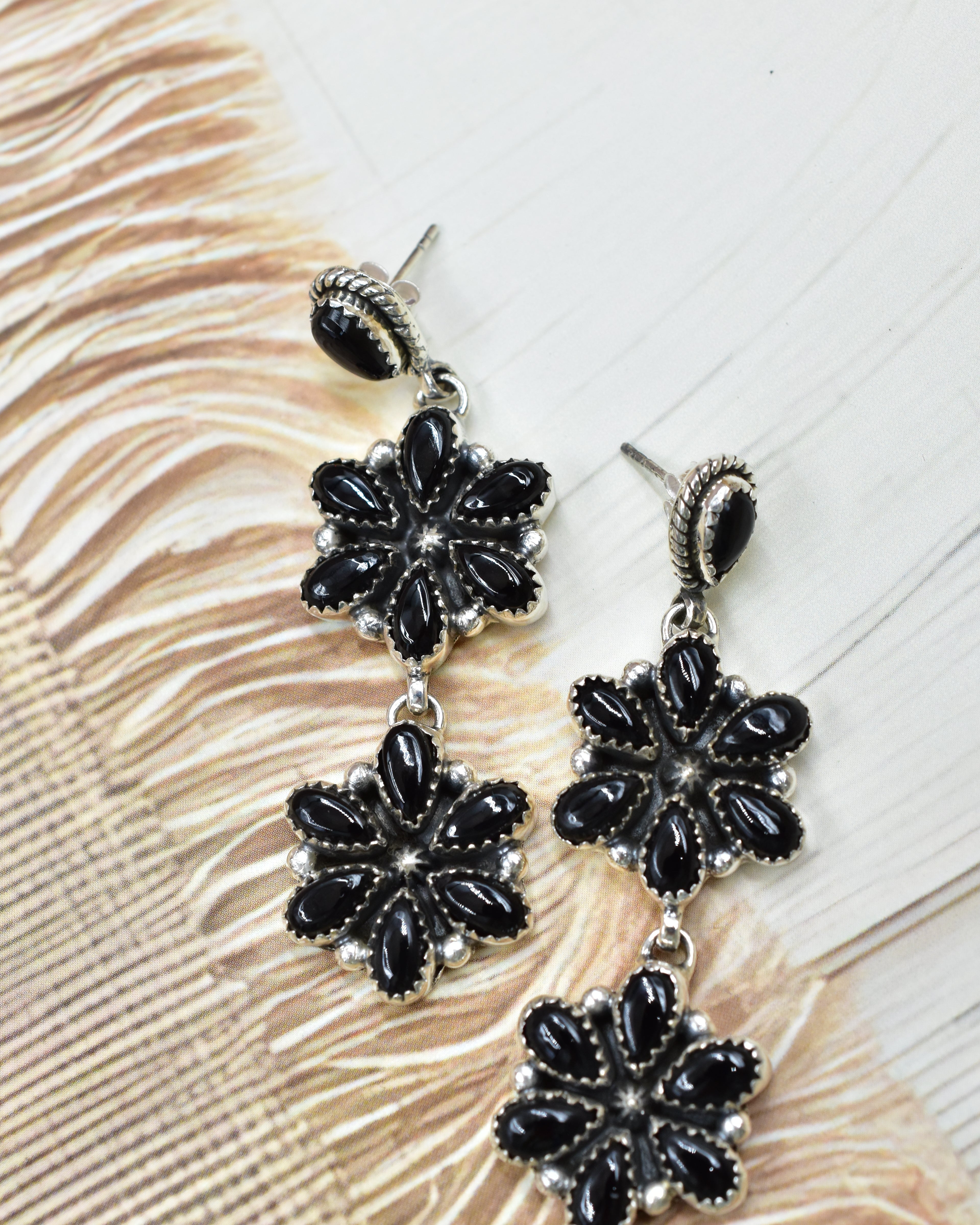 Serenity's Cluster Stone Drop Earrings-Earrings-Krush Kandy, Women's Online Fashion Boutique Located in Phoenix, Arizona (Scottsdale Area)