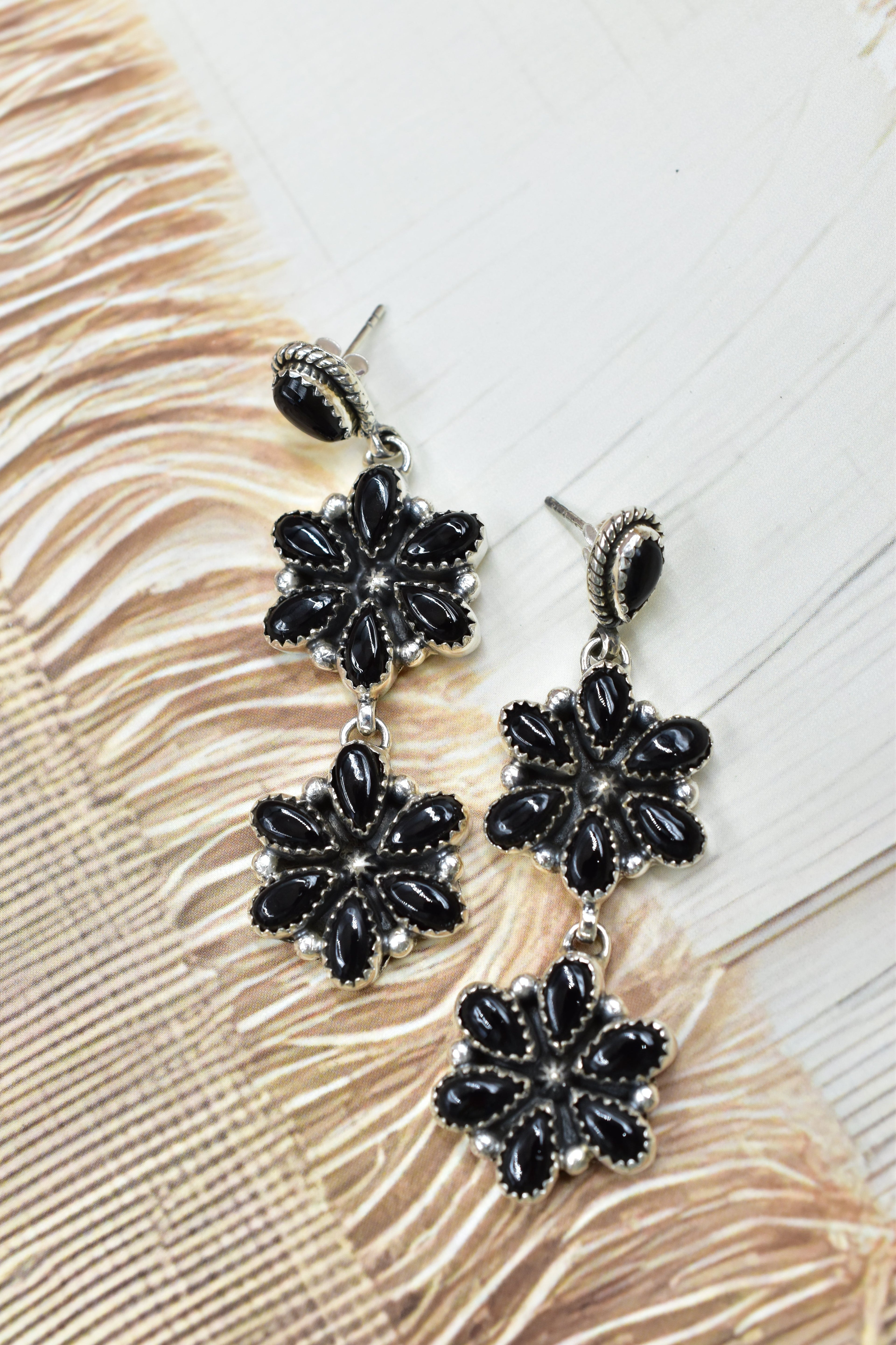 Serenity's Cluster Stone Drop Earrings-Earrings-Krush Kandy, Women's Online Fashion Boutique Located in Phoenix, Arizona (Scottsdale Area)