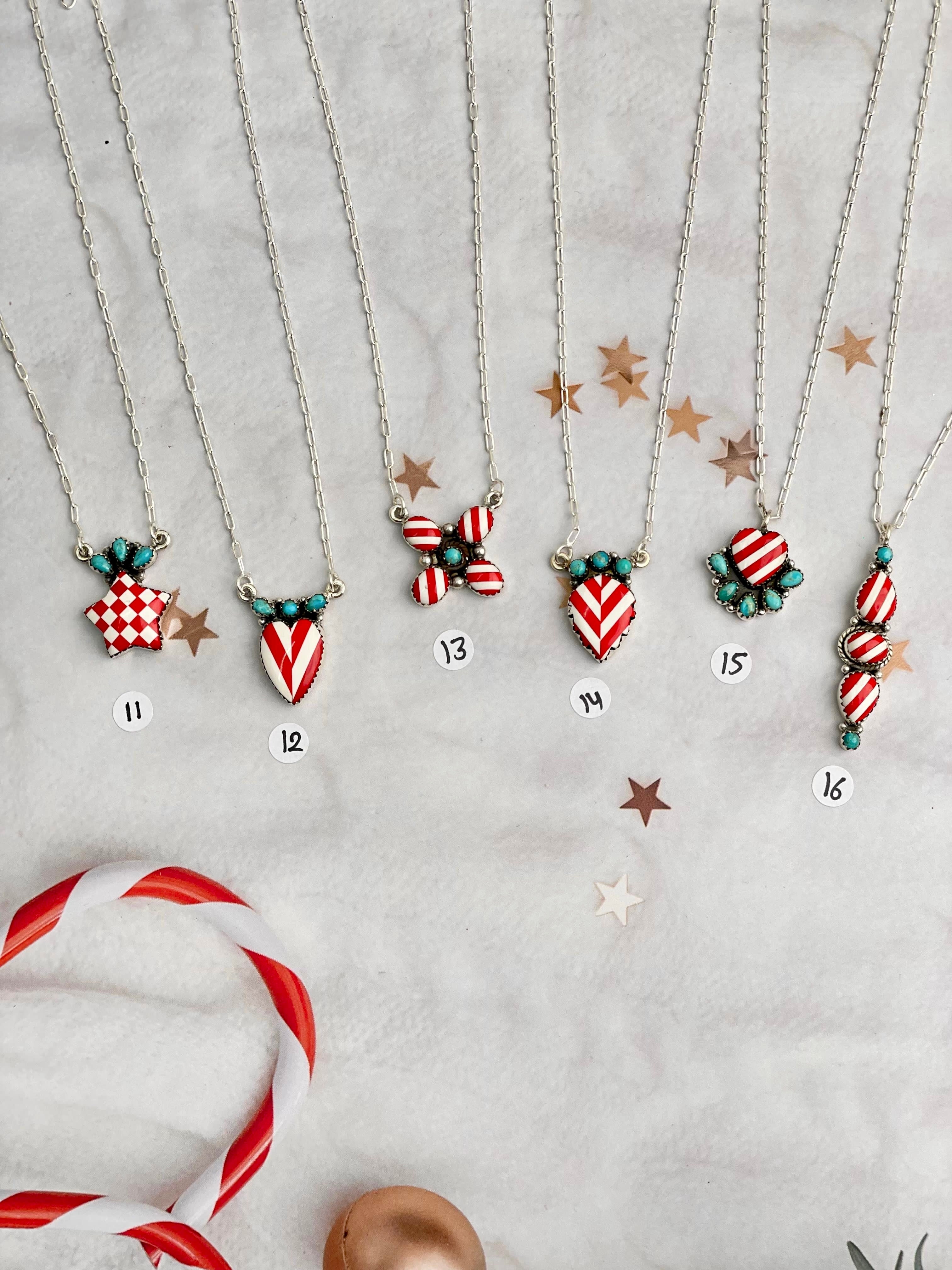 Holly Jolly Red & White Christmas Necklaces-Necklaces-Krush Kandy, Women's Online Fashion Boutique Located in Phoenix, Arizona (Scottsdale Area)