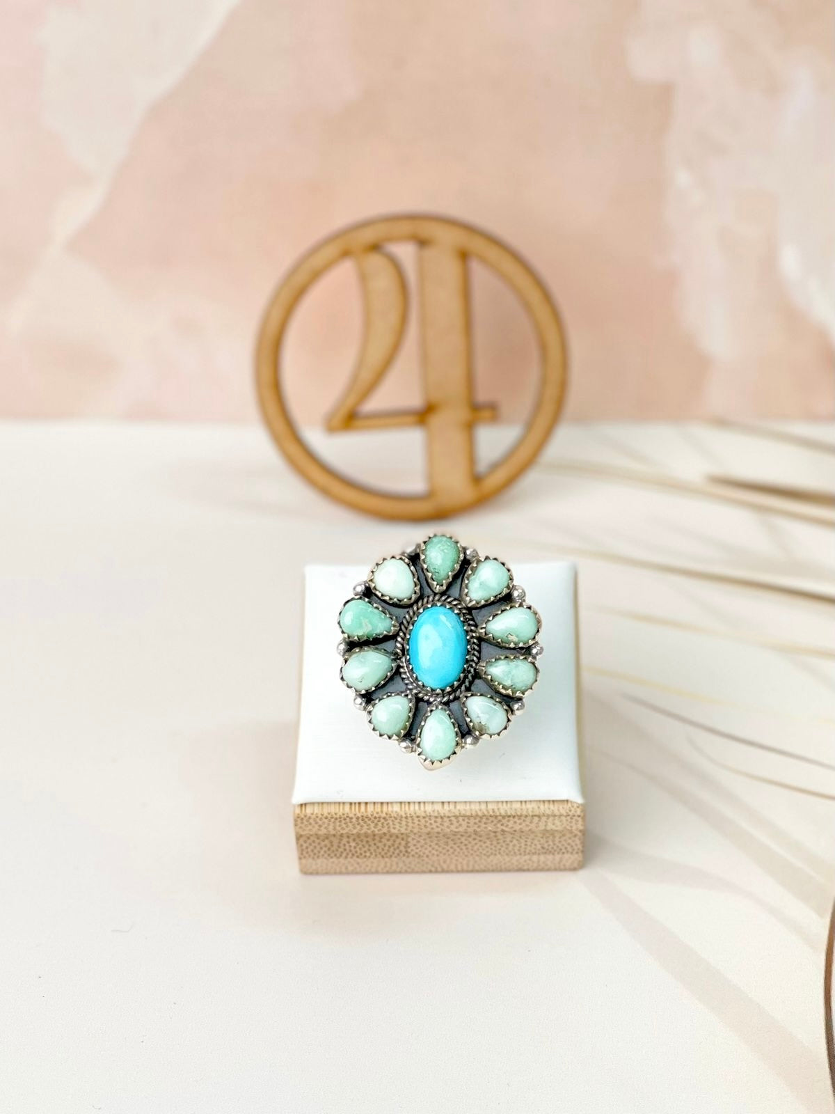 White Water Turquoise & Paloma Western Rings Bno. 9-Rings-Krush Kandy, Women's Online Fashion Boutique Located in Phoenix, Arizona (Scottsdale Area)