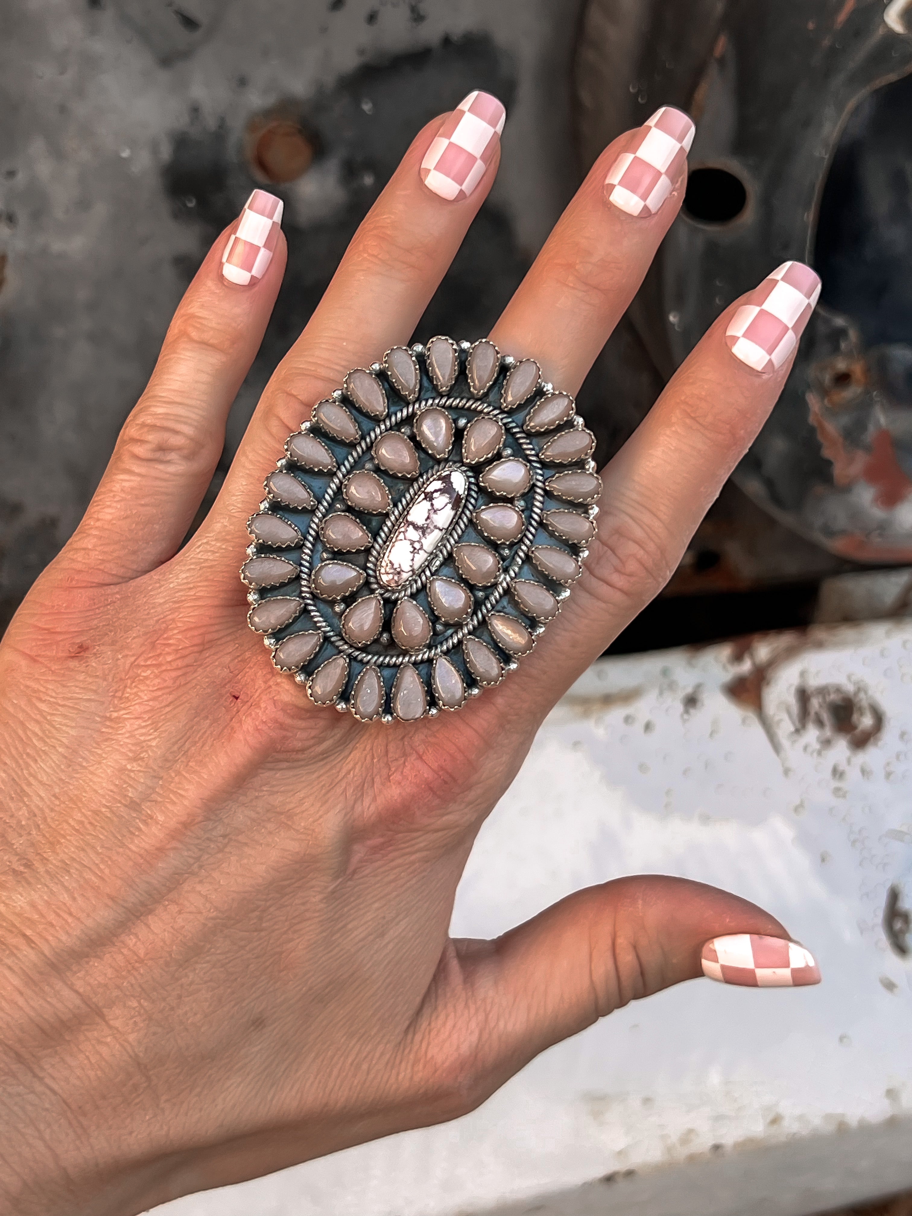 Big Mama Concho Ring MADE TO ORDER-Cluster Rings-Krush Kandy, Women's Online Fashion Boutique Located in Phoenix, Arizona (Scottsdale Area)