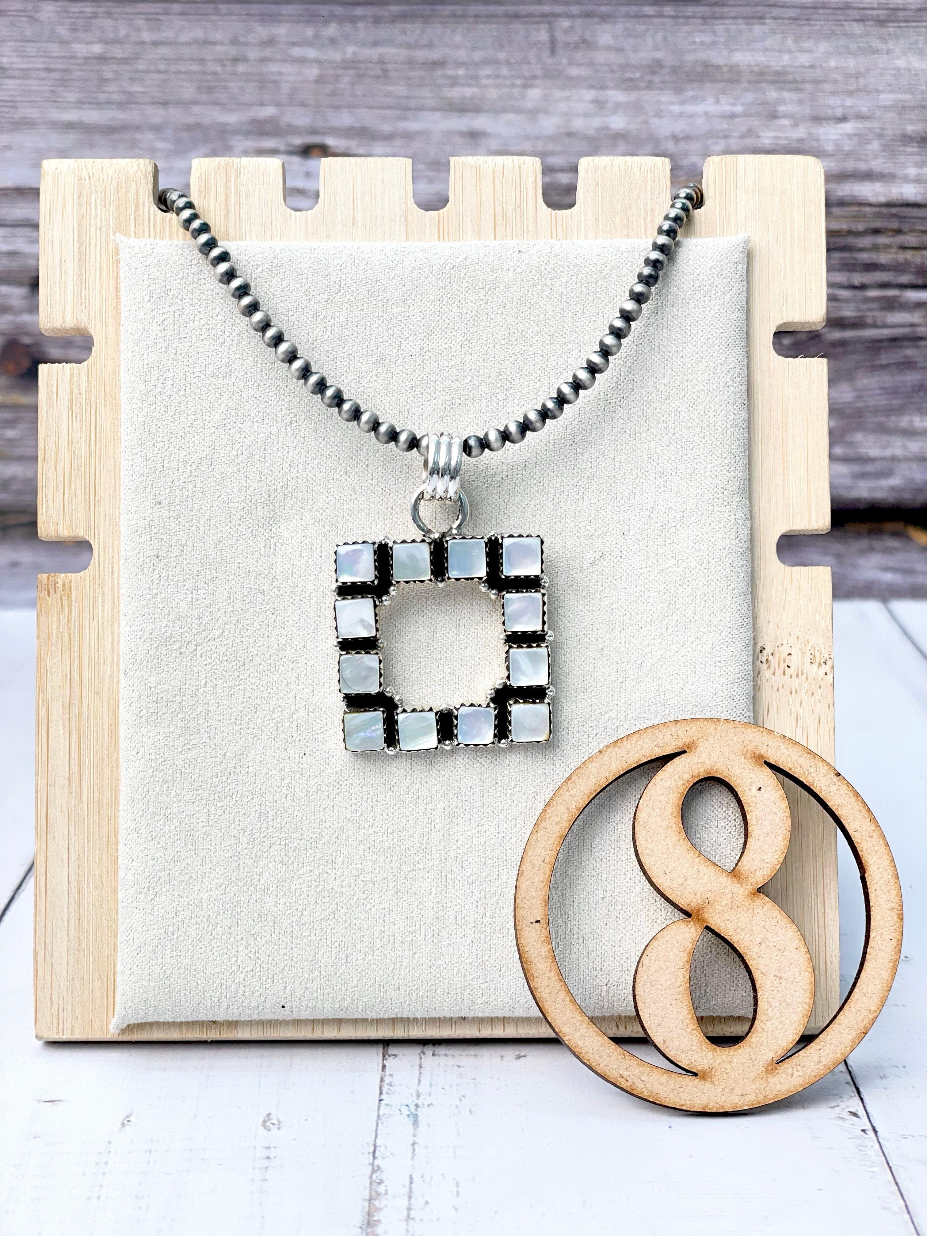 Square Dance Desert Pearl Stone Necklaces-Necklaces-Krush Kandy, Women's Online Fashion Boutique Located in Phoenix, Arizona (Scottsdale Area)