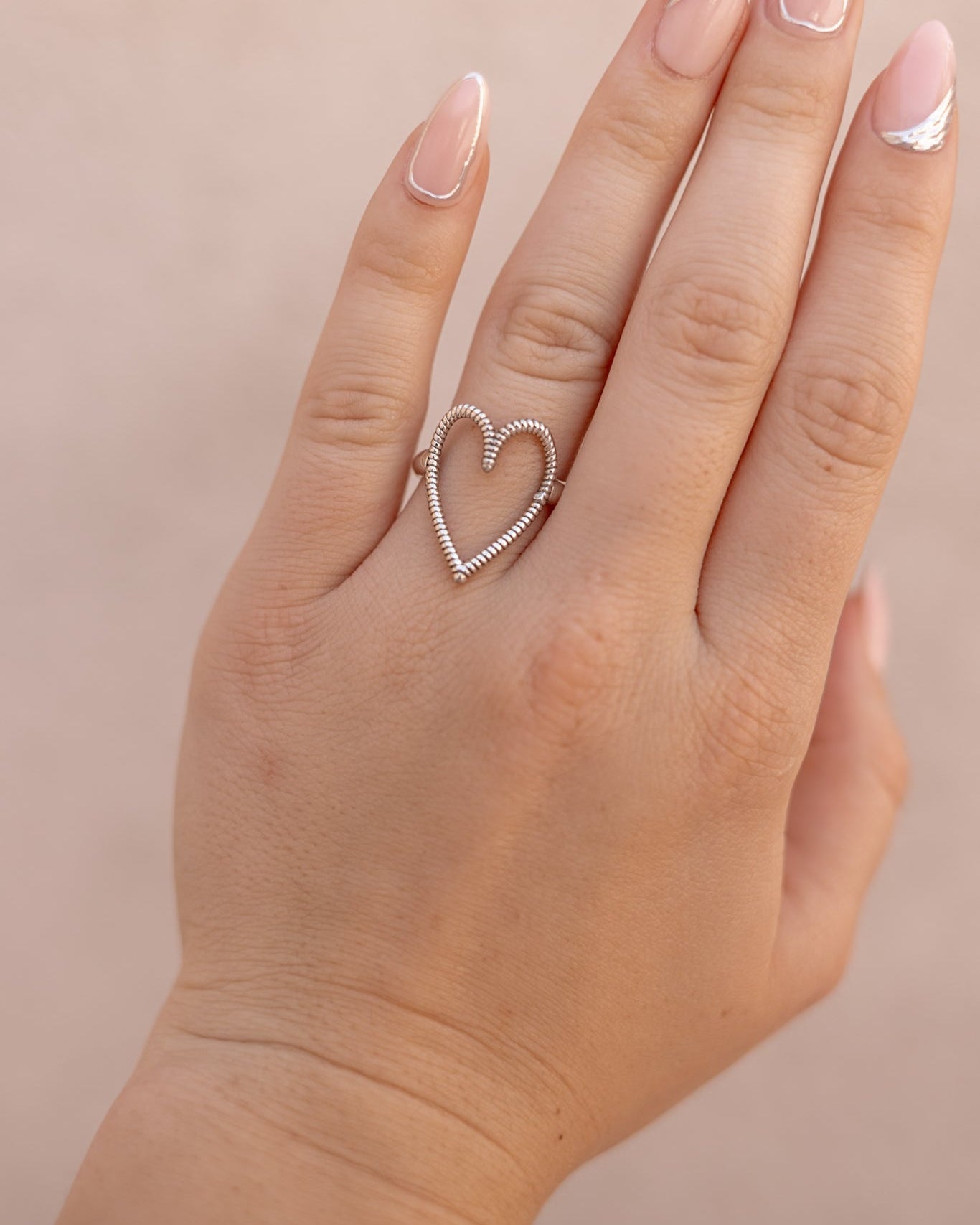 Sterling Open Heart Ring MADE TO ORDER-Ring Sizers-Krush Kandy, Women's Online Fashion Boutique Located in Phoenix, Arizona (Scottsdale Area)
