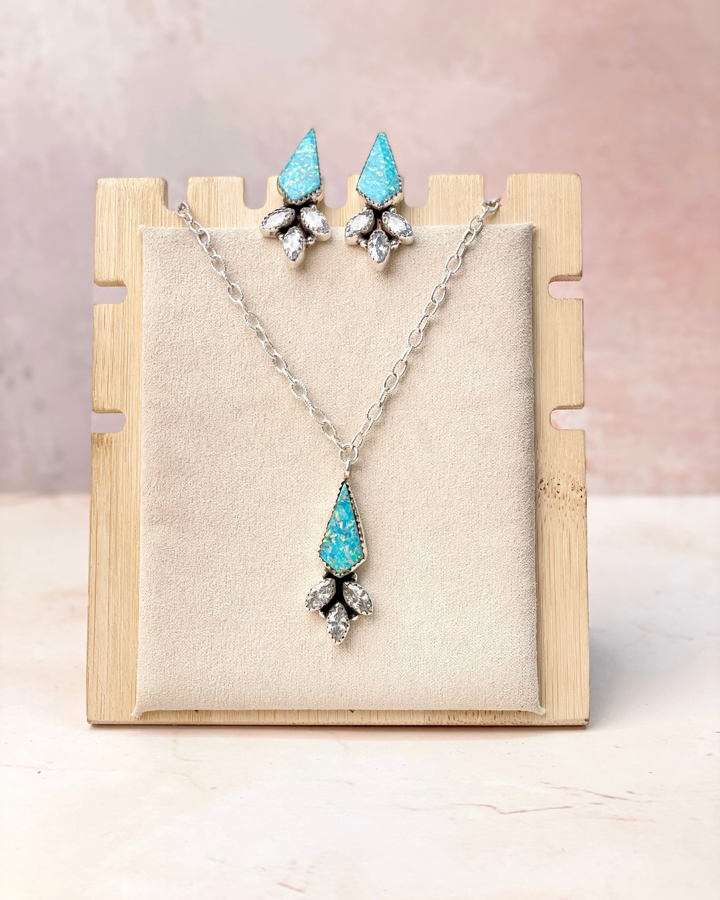 Multi Opal CZ Classy Sets-Necklaces-Krush Kandy, Women's Online Fashion Boutique Located in Phoenix, Arizona (Scottsdale Area)