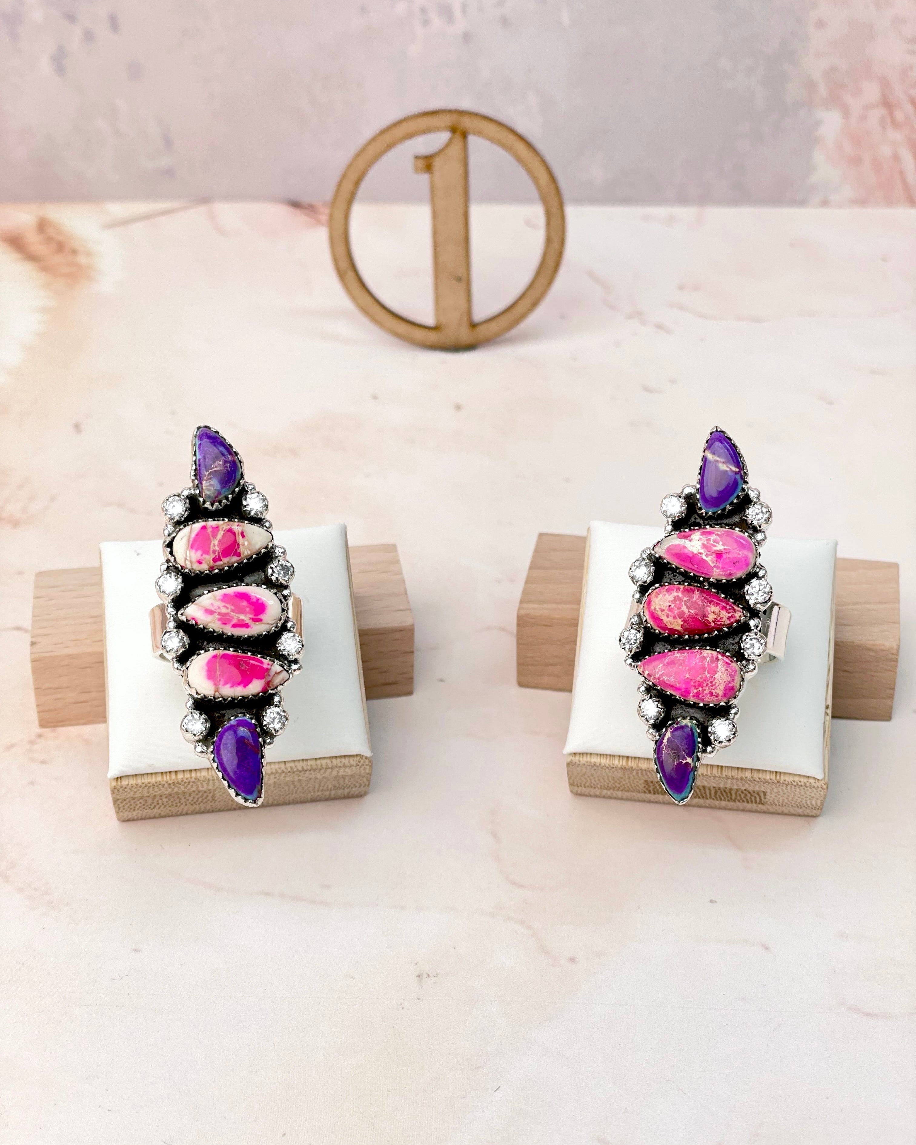 Jasper and CZ Crawler Rings-Rings-Krush Kandy, Women's Online Fashion Boutique Located in Phoenix, Arizona (Scottsdale Area)