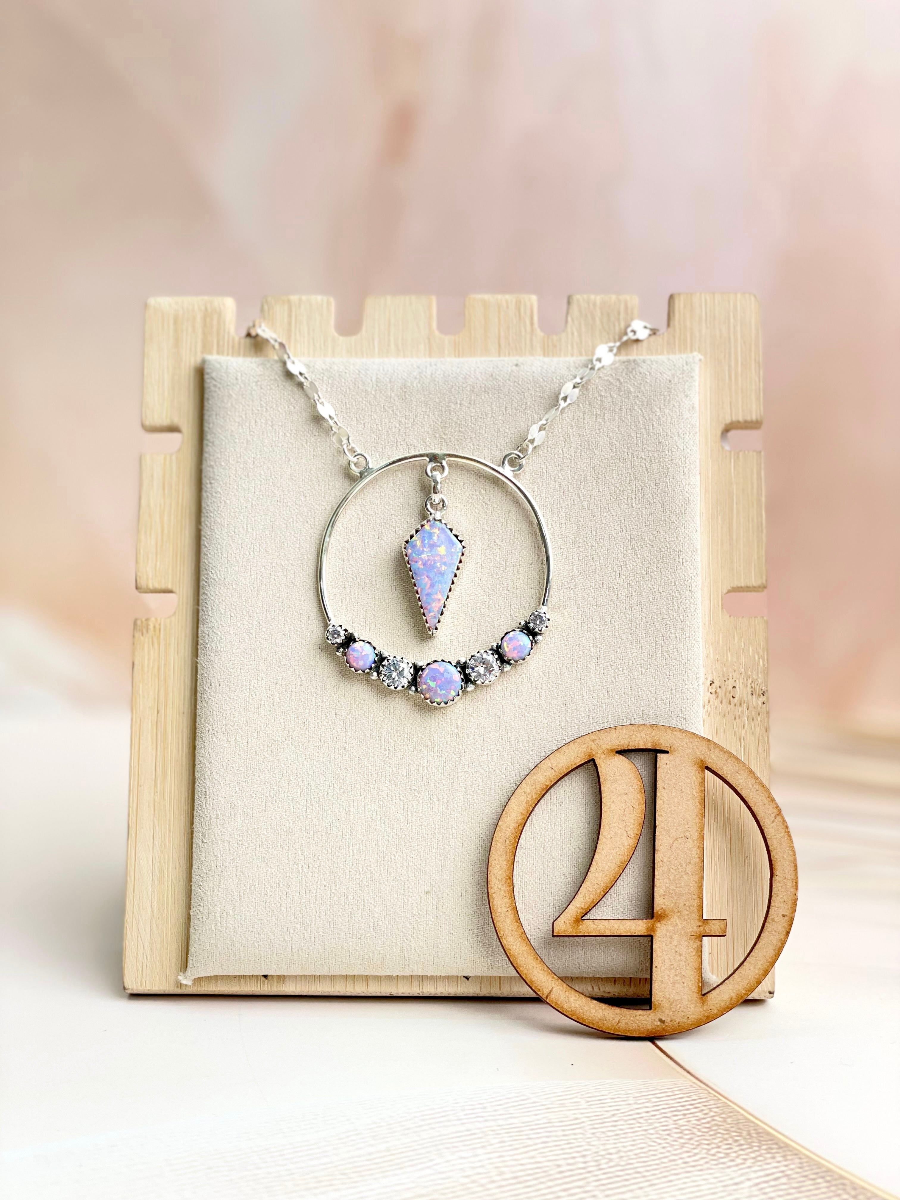 Boho Opal Tassels Necklace Sno 23-Necklaces-Krush Kandy, Women's Online Fashion Boutique Located in Phoenix, Arizona (Scottsdale Area)