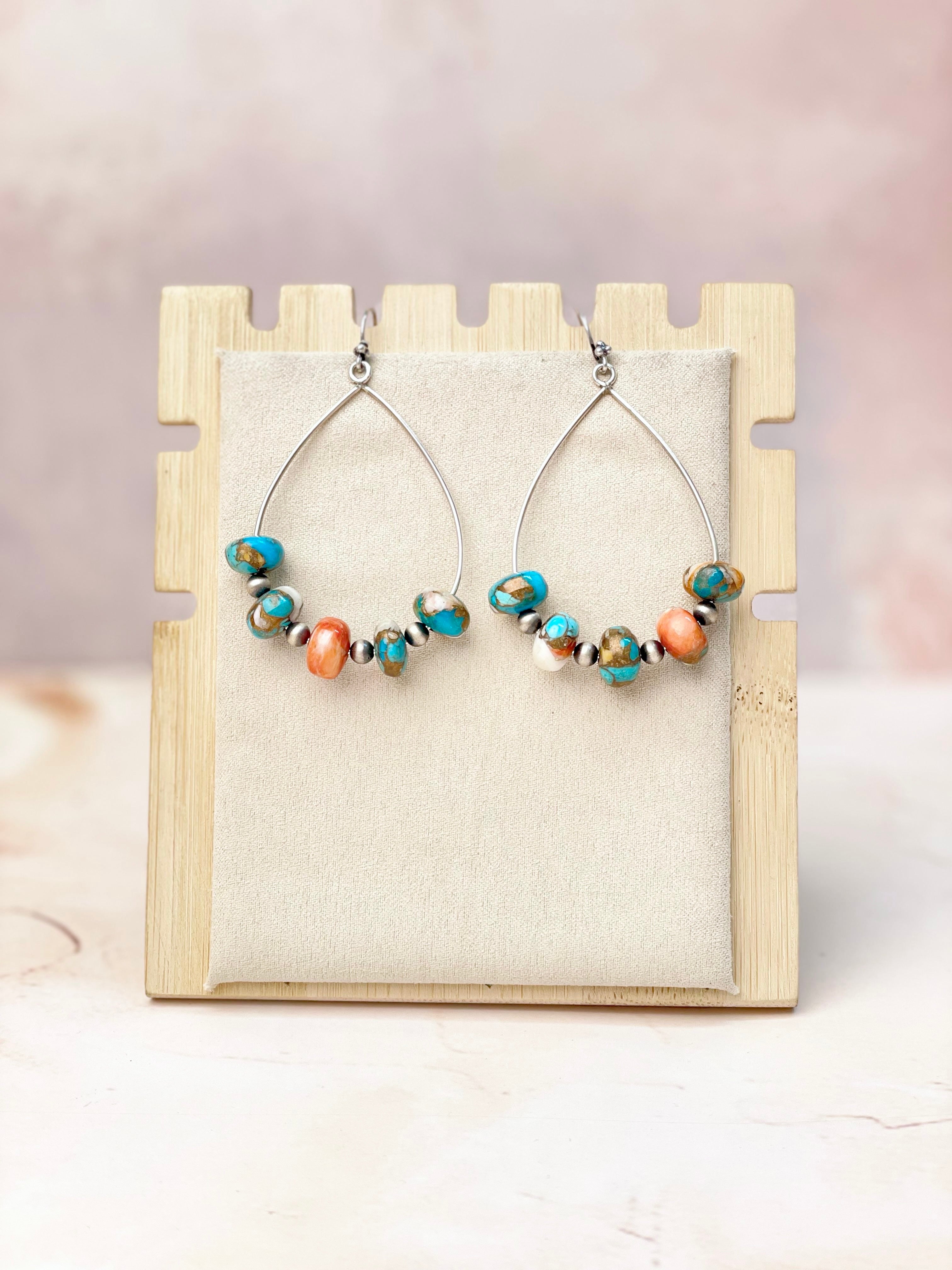 Summertime Copper Boho Desert Pearls Earrings-Earrings-Krush Kandy, Women's Online Fashion Boutique Located in Phoenix, Arizona (Scottsdale Area)