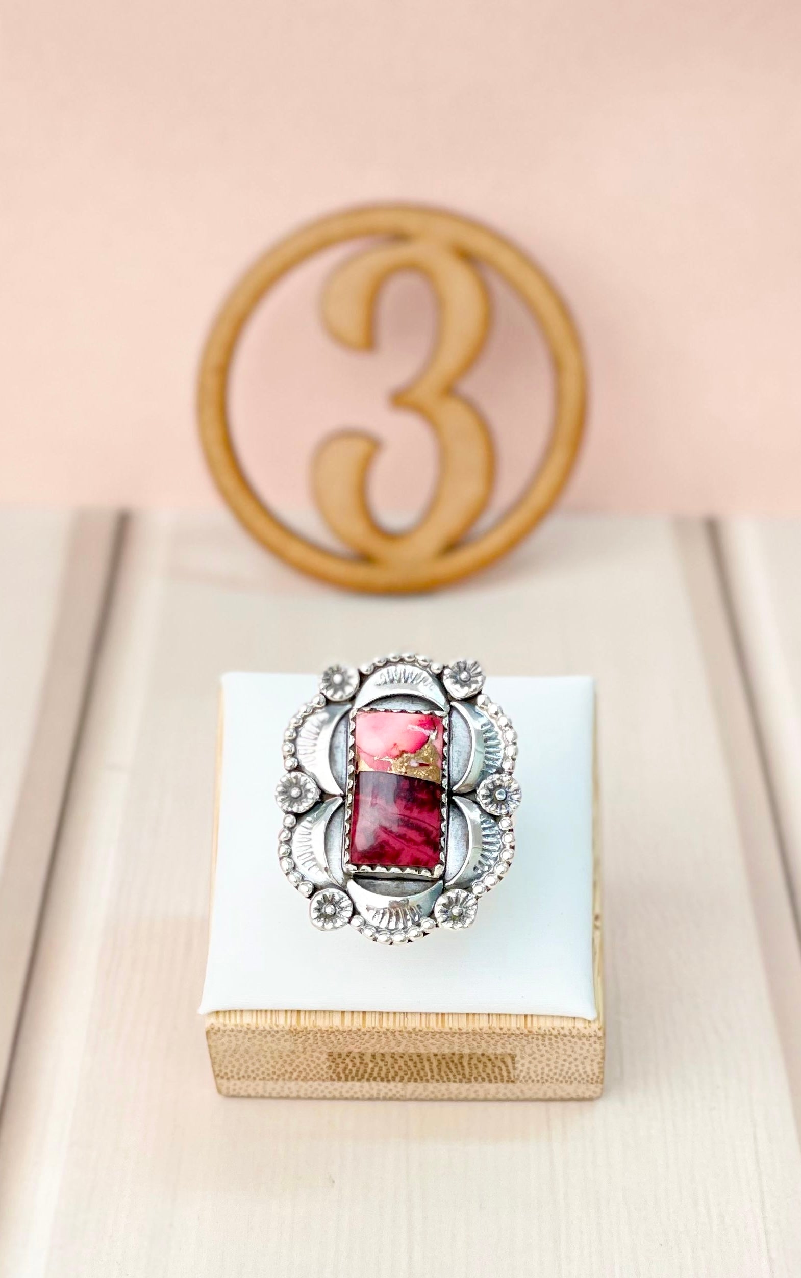 Moonlit Bloom Floral Boho Statement Ring-Rings-Krush Kandy, Women's Online Fashion Boutique Located in Phoenix, Arizona (Scottsdale Area)