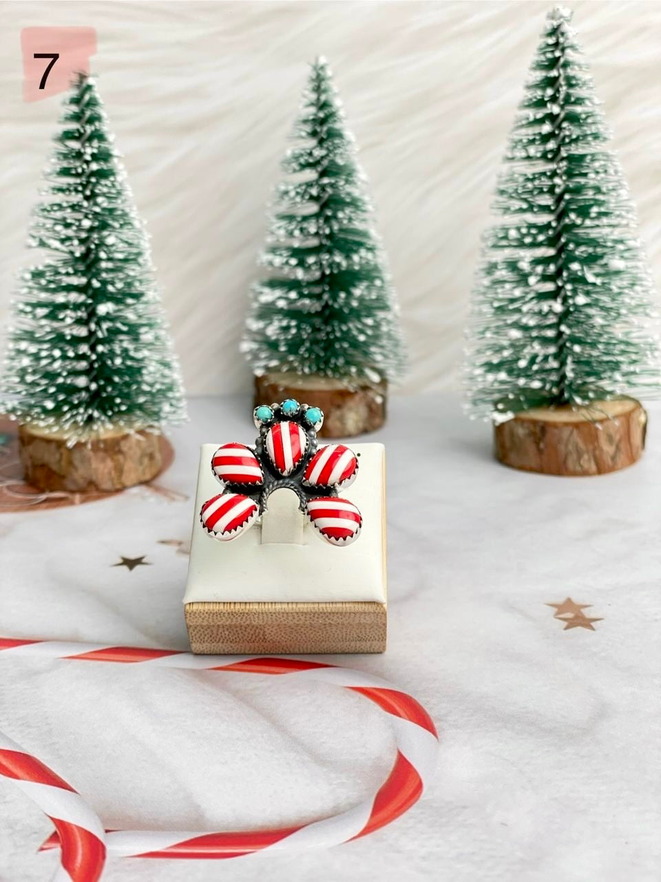 Holly Jolly Red & White Christmas Rings-Rings-Krush Kandy, Women's Online Fashion Boutique Located in Phoenix, Arizona (Scottsdale Area)