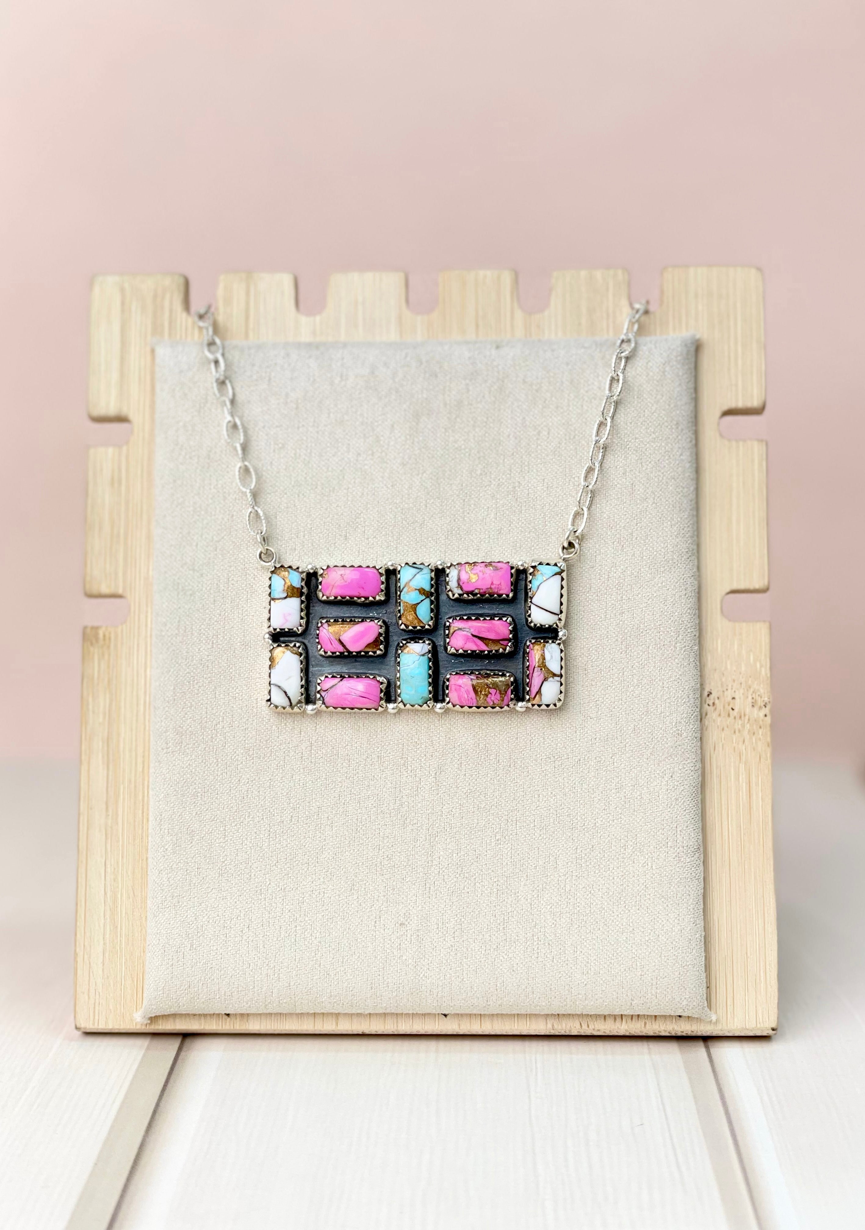 Cotton Candy Cluster Necklace no. 32-Necklaces-Krush Kandy, Women's Online Fashion Boutique Located in Phoenix, Arizona (Scottsdale Area)