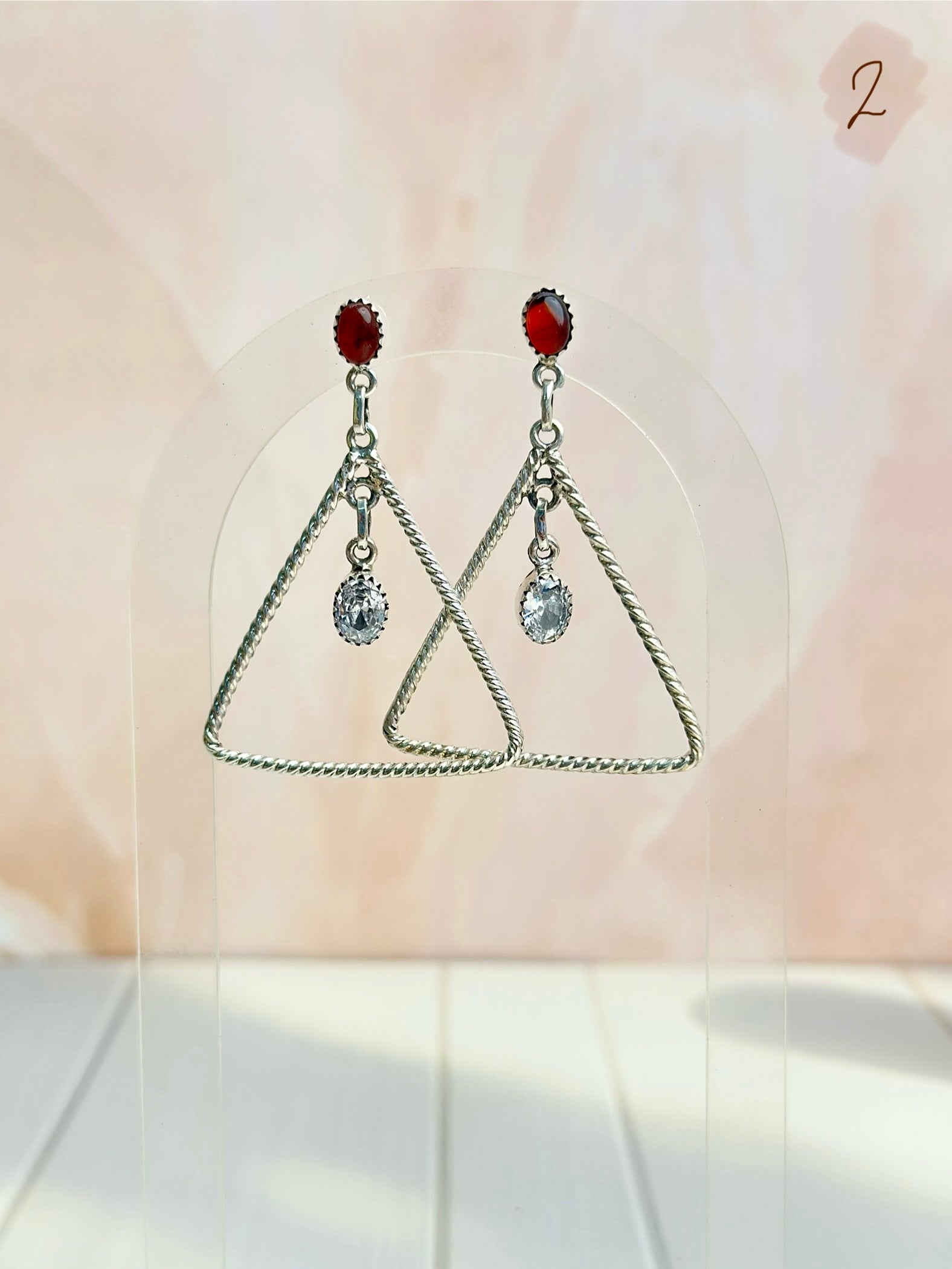 Amber, Turquoise & Crystal Boho Hoops-Earrings-Krush Kandy, Women's Online Fashion Boutique Located in Phoenix, Arizona (Scottsdale Area)