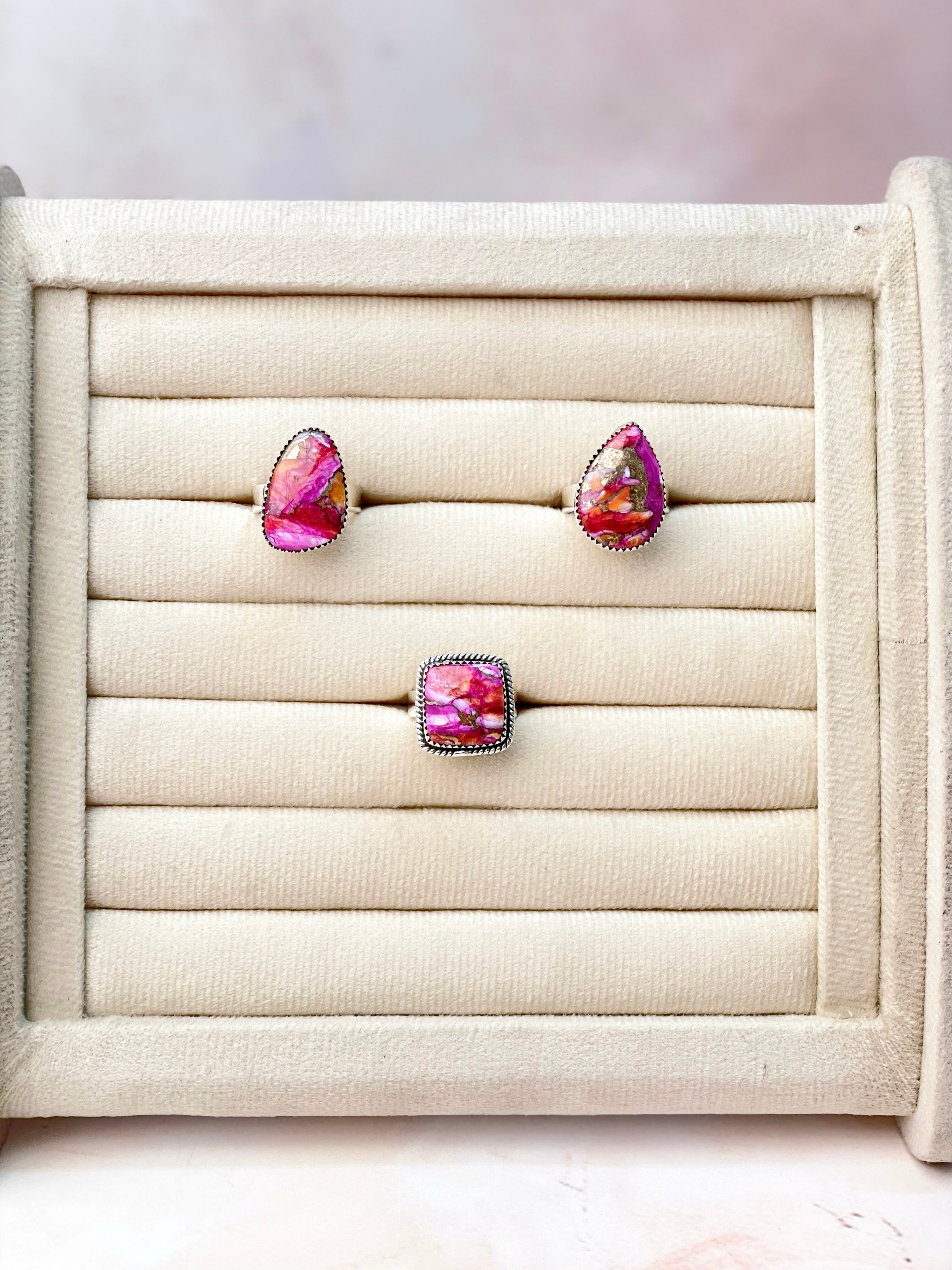 Star Burst Slab Stone Rings-Rings-Krush Kandy, Women's Online Fashion Boutique Located in Phoenix, Arizona (Scottsdale Area)