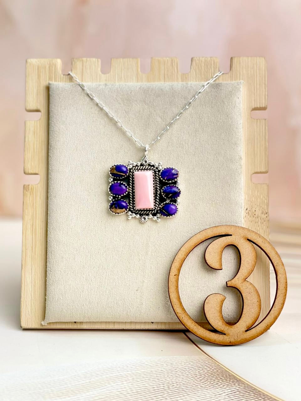 Pink Conch & Berry Dahlia Cluster Necklace-Necklaces-Krush Kandy, Women's Online Fashion Boutique Located in Phoenix, Arizona (Scottsdale Area)