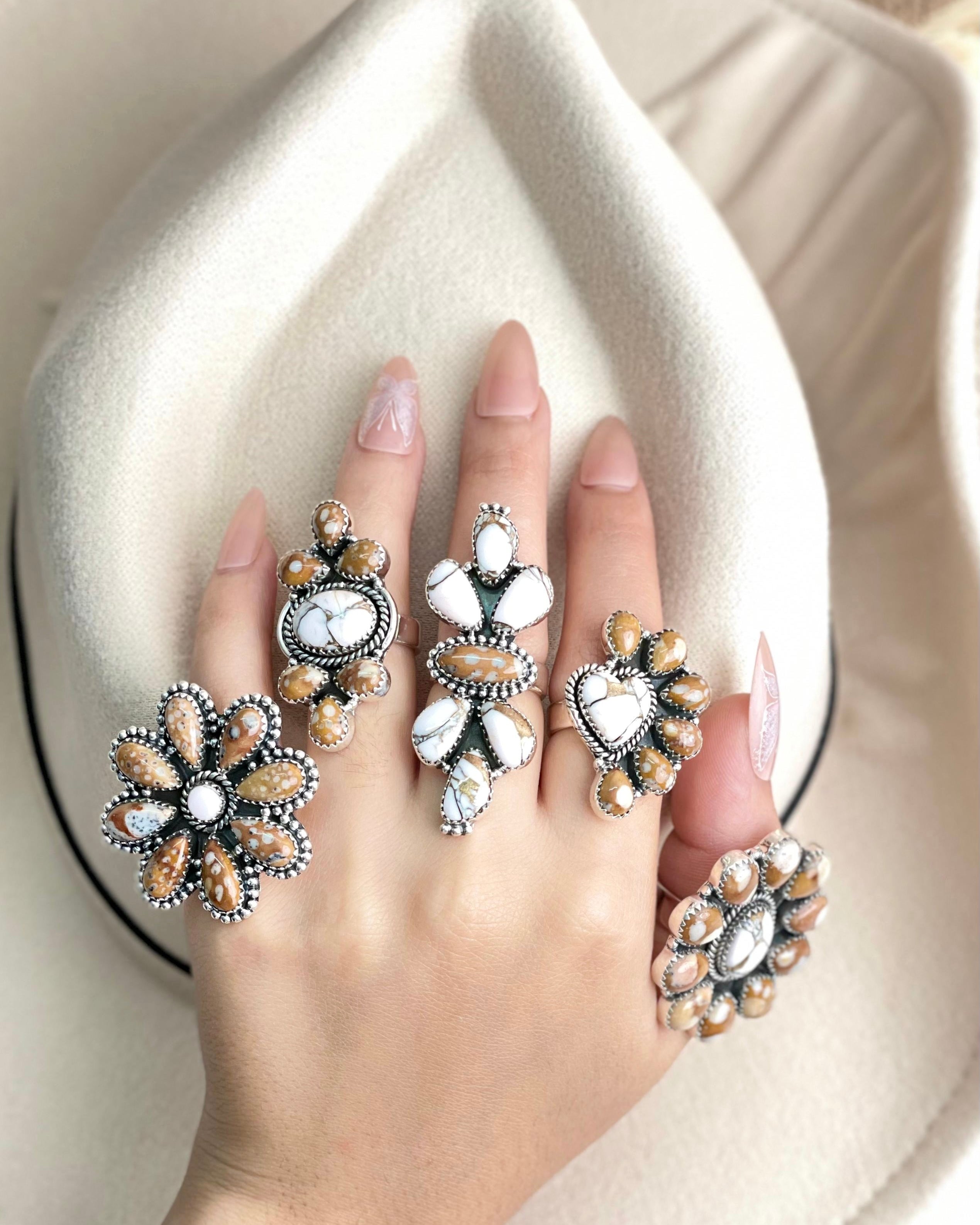 Angel Dahlia & Deer Fawn Rings no2-Rings-Krush Kandy, Women's Online Fashion Boutique Located in Phoenix, Arizona (Scottsdale Area)