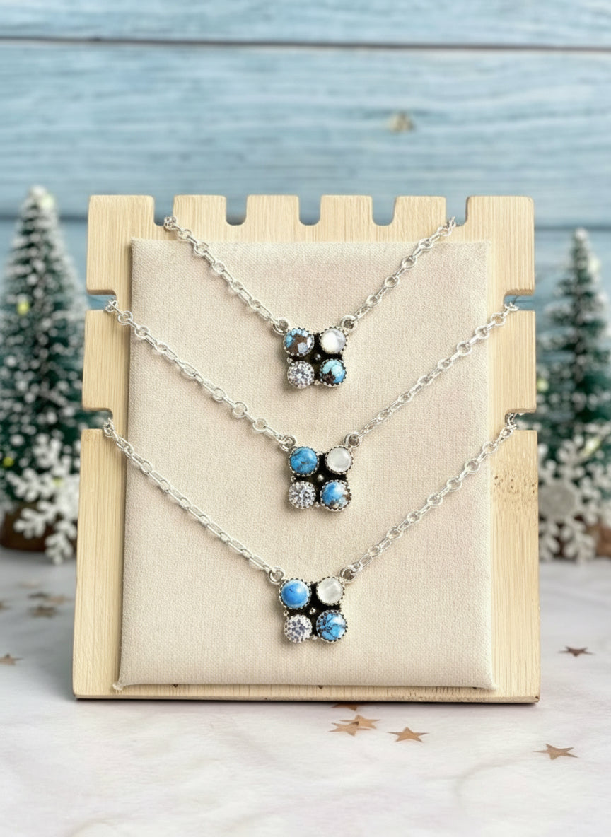 Winter Frost Golden Hills Square Necklace-Necklaces-Krush Kandy, Women's Online Fashion Boutique Located in Phoenix, Arizona (Scottsdale Area)