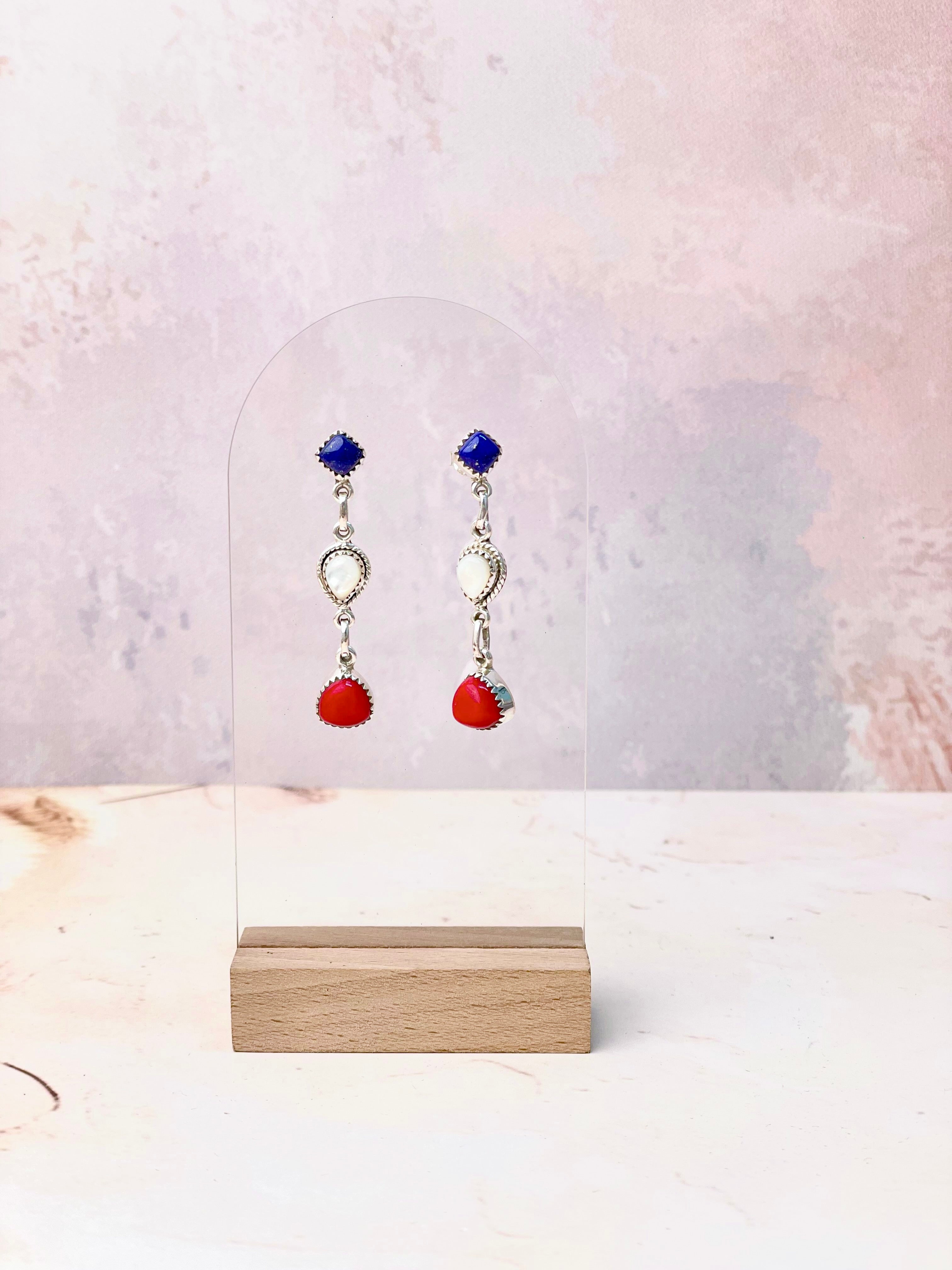 Red Sky Flashers Earrings-Earrings-Krush Kandy, Women's Online Fashion Boutique Located in Phoenix, Arizona (Scottsdale Area)