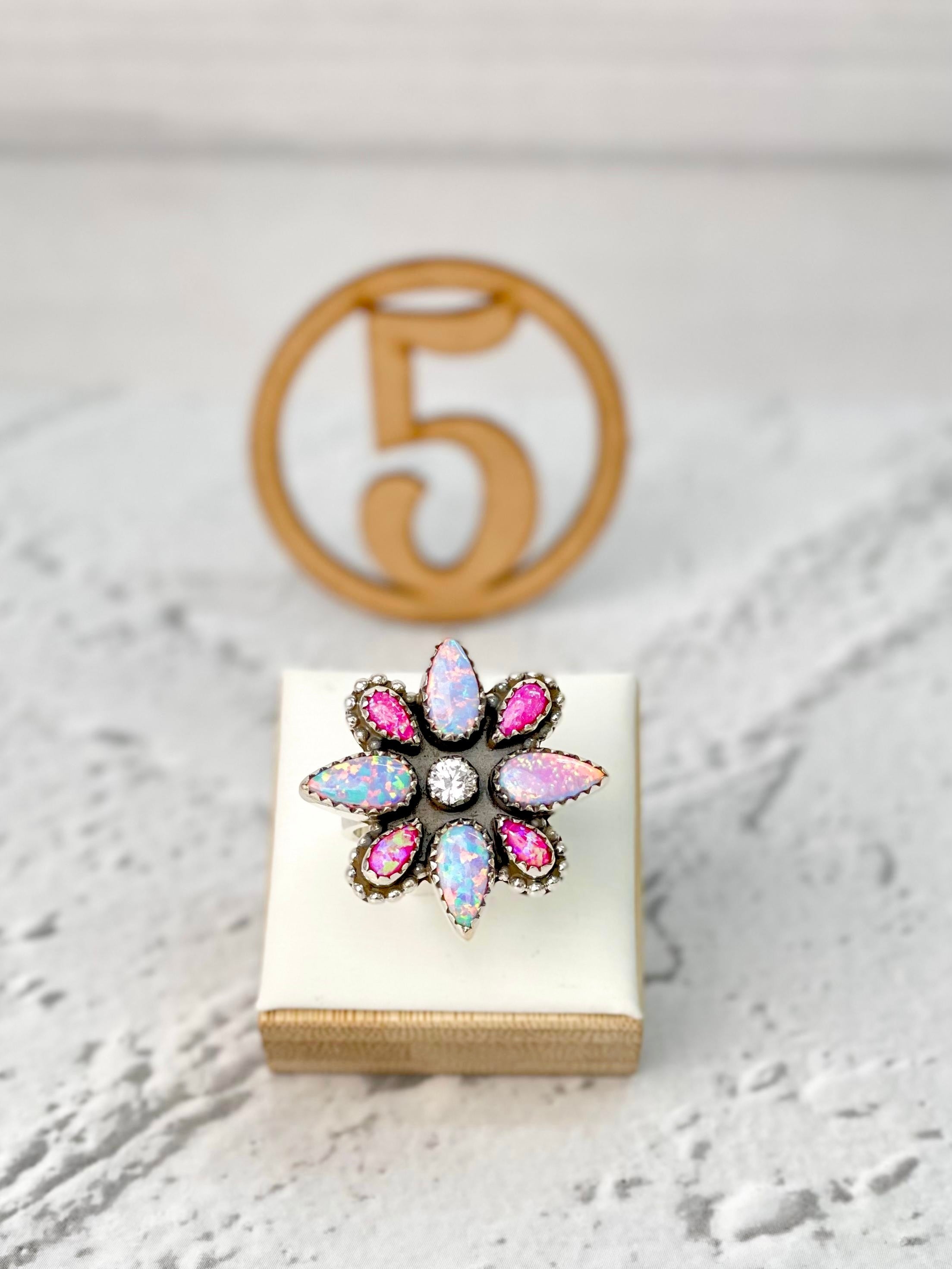 Desert Rose Daisy Glow Ring-Rings-Krush Kandy, Women's Online Fashion Boutique Located in Phoenix, Arizona (Scottsdale Area)