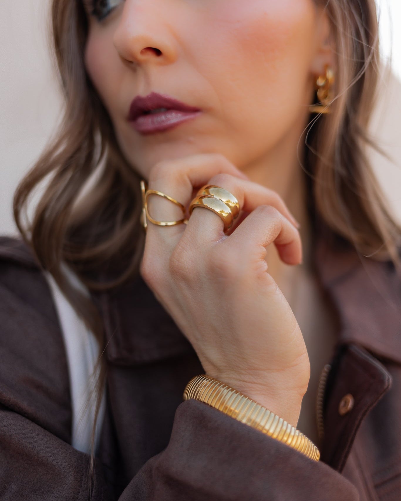 Stainless Steel Geometric Trend Band Ring-Jewelry-Krush Kandy, Women's Online Fashion Boutique Located in Phoenix, Arizona (Scottsdale Area)