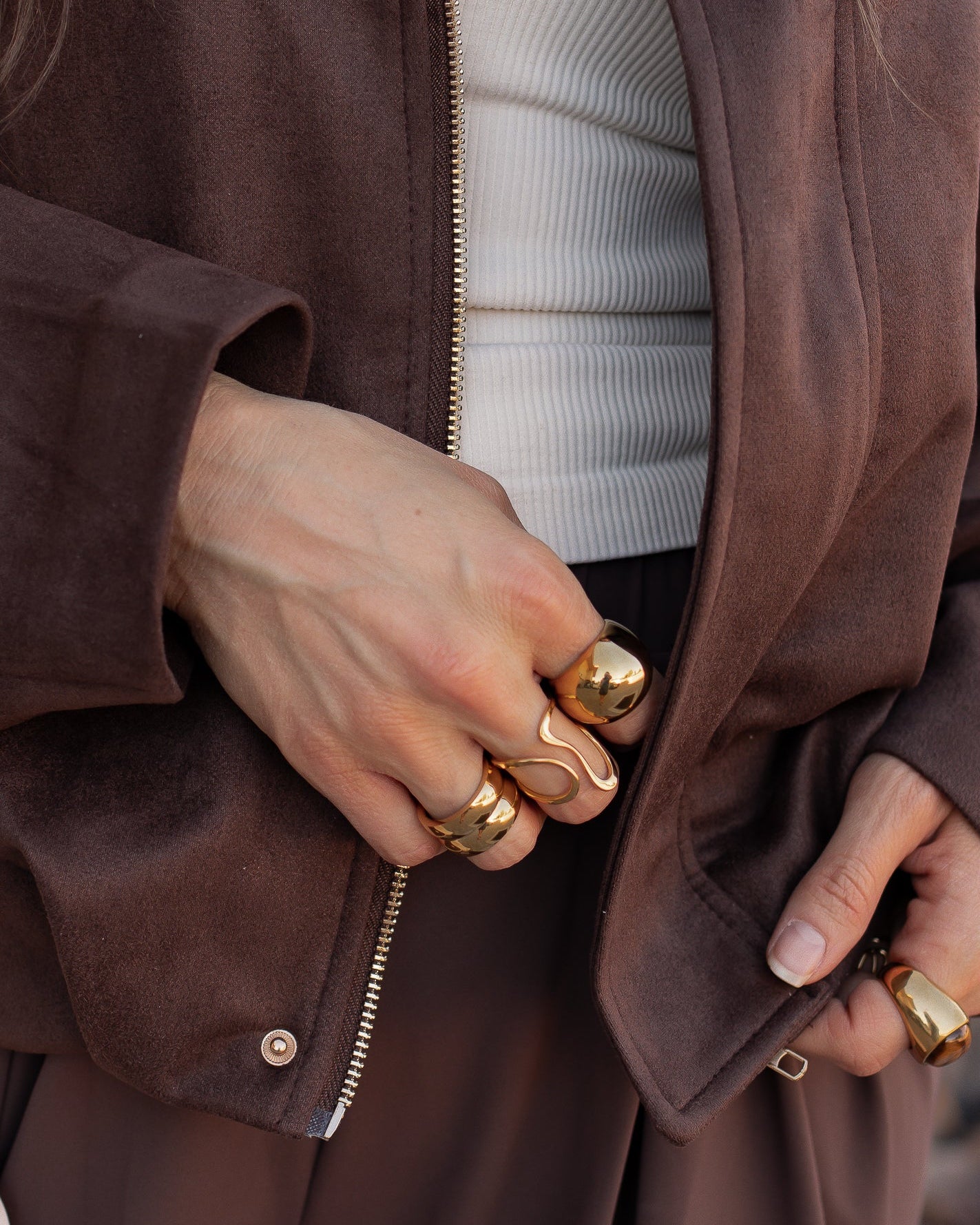 Stainless Steel Irregular Minimalist Band Ring-Jewelry-Krush Kandy, Women's Online Fashion Boutique Located in Phoenix, Arizona (Scottsdale Area)