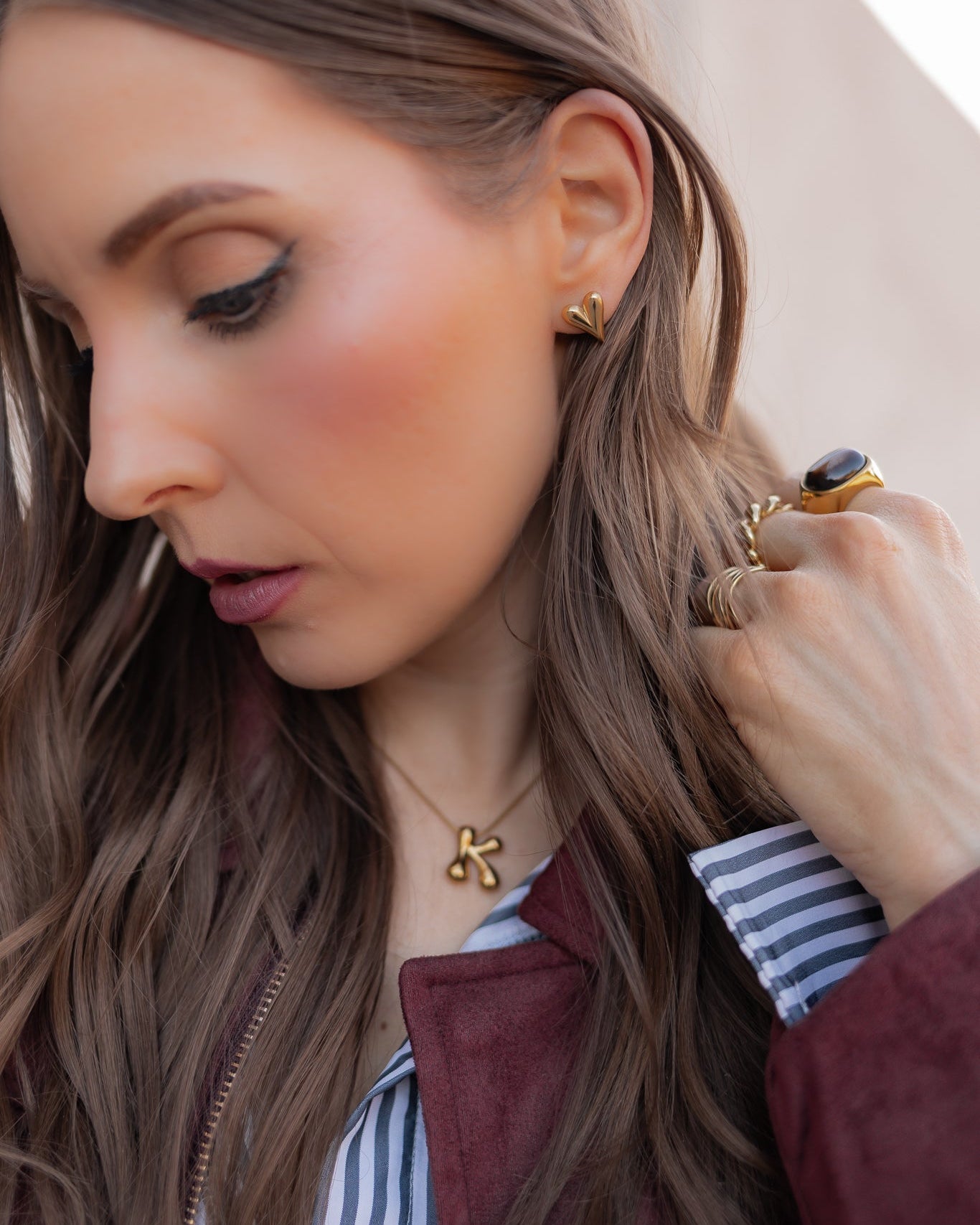 Stainless Steel Trend Heart Earrings-Jewelry-Krush Kandy, Women's Online Fashion Boutique Located in Phoenix, Arizona (Scottsdale Area)