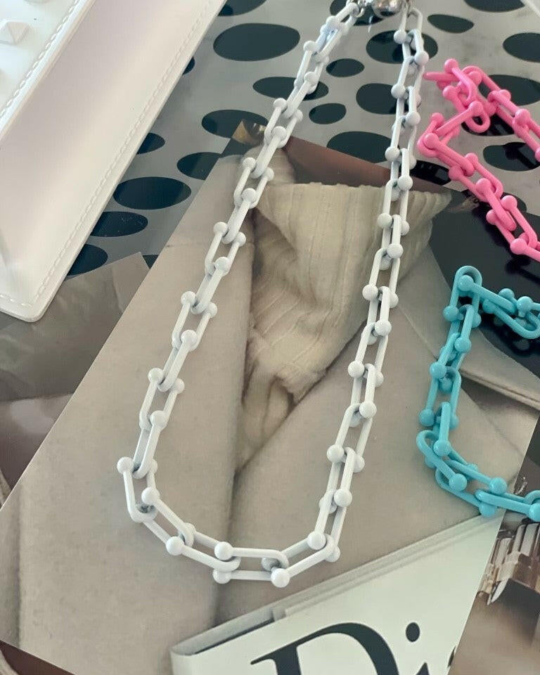 Keep It Basic Enamel Chain Magnetic Necklace-Necklaces-Krush Kandy, Women's Online Fashion Boutique Located in Phoenix, Arizona (Scottsdale Area)