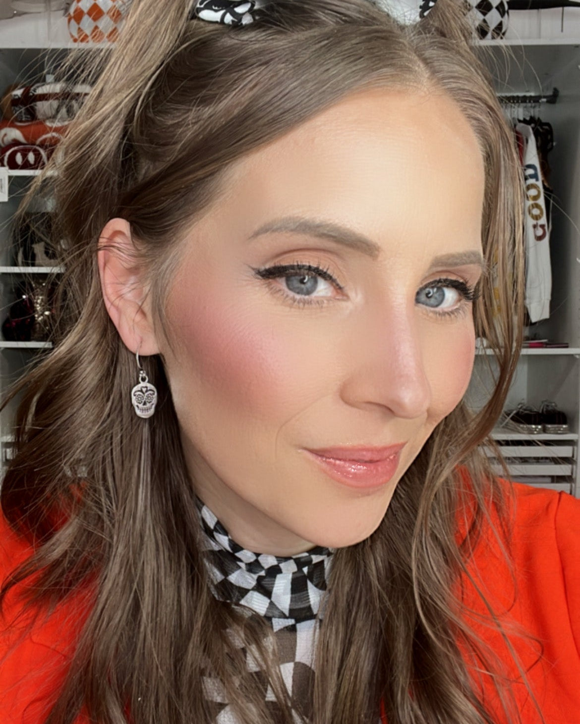 Mini Sugar Skull Earrings-Drop Earrings-Krush Kandy, Women's Online Fashion Boutique Located in Phoenix, Arizona (Scottsdale Area)