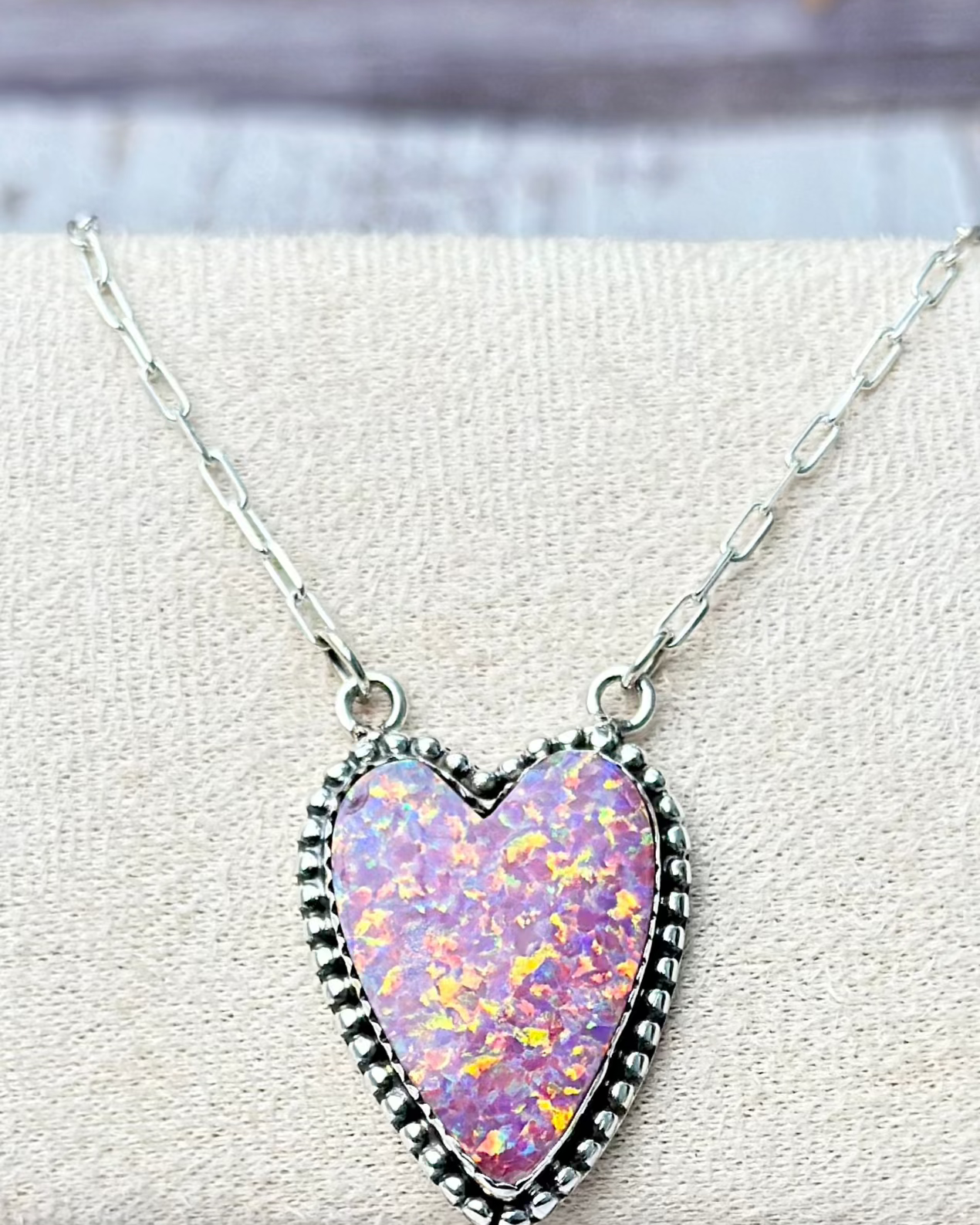 Long Heart Stone Slab Necklace MADE TO ORDER-Necklaces-Krush Kandy, Women's Online Fashion Boutique Located in Phoenix, Arizona (Scottsdale Area)