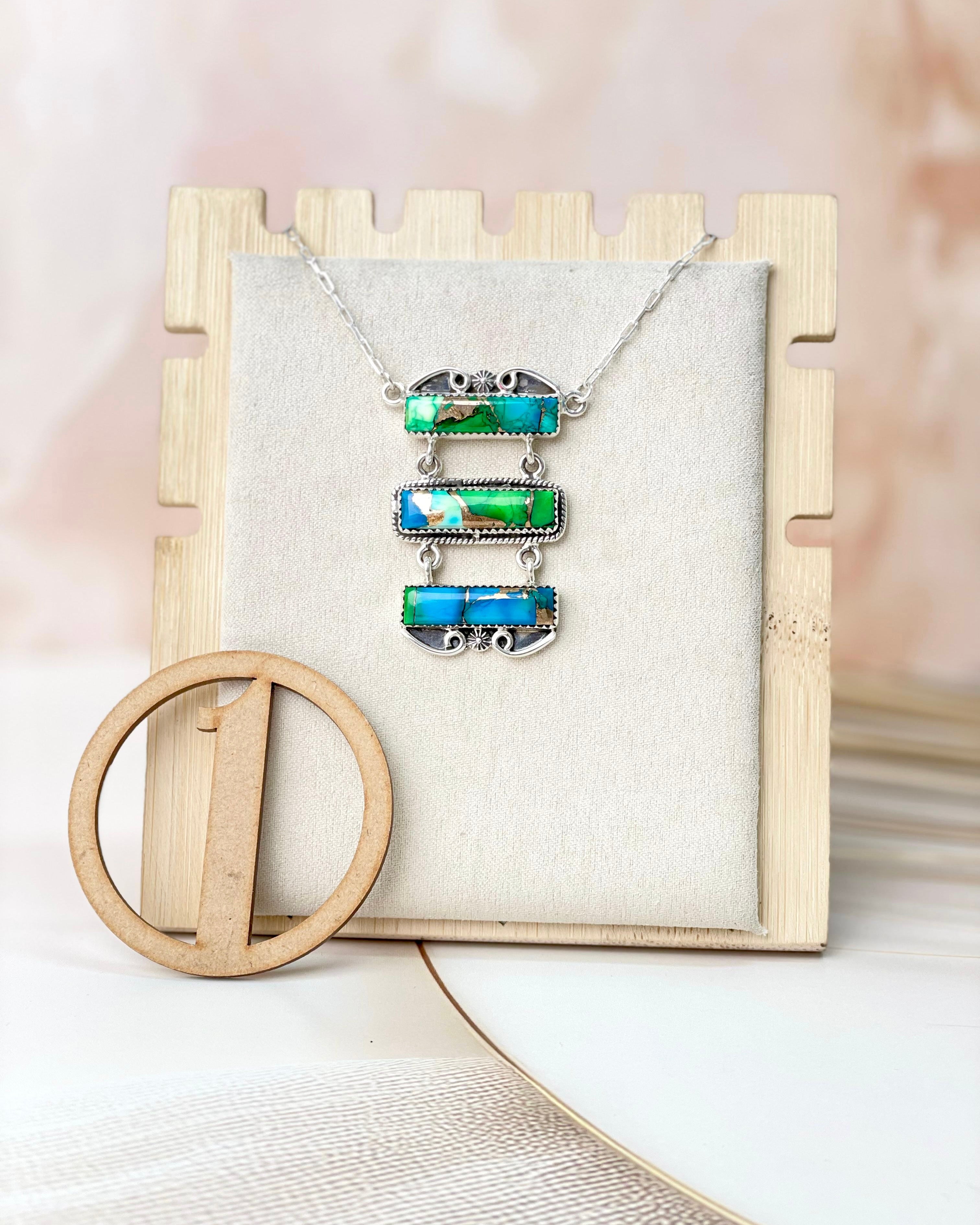 Peacock Dahlia Necklaces-Necklaces-Krush Kandy, Women's Online Fashion Boutique Located in Phoenix, Arizona (Scottsdale Area)