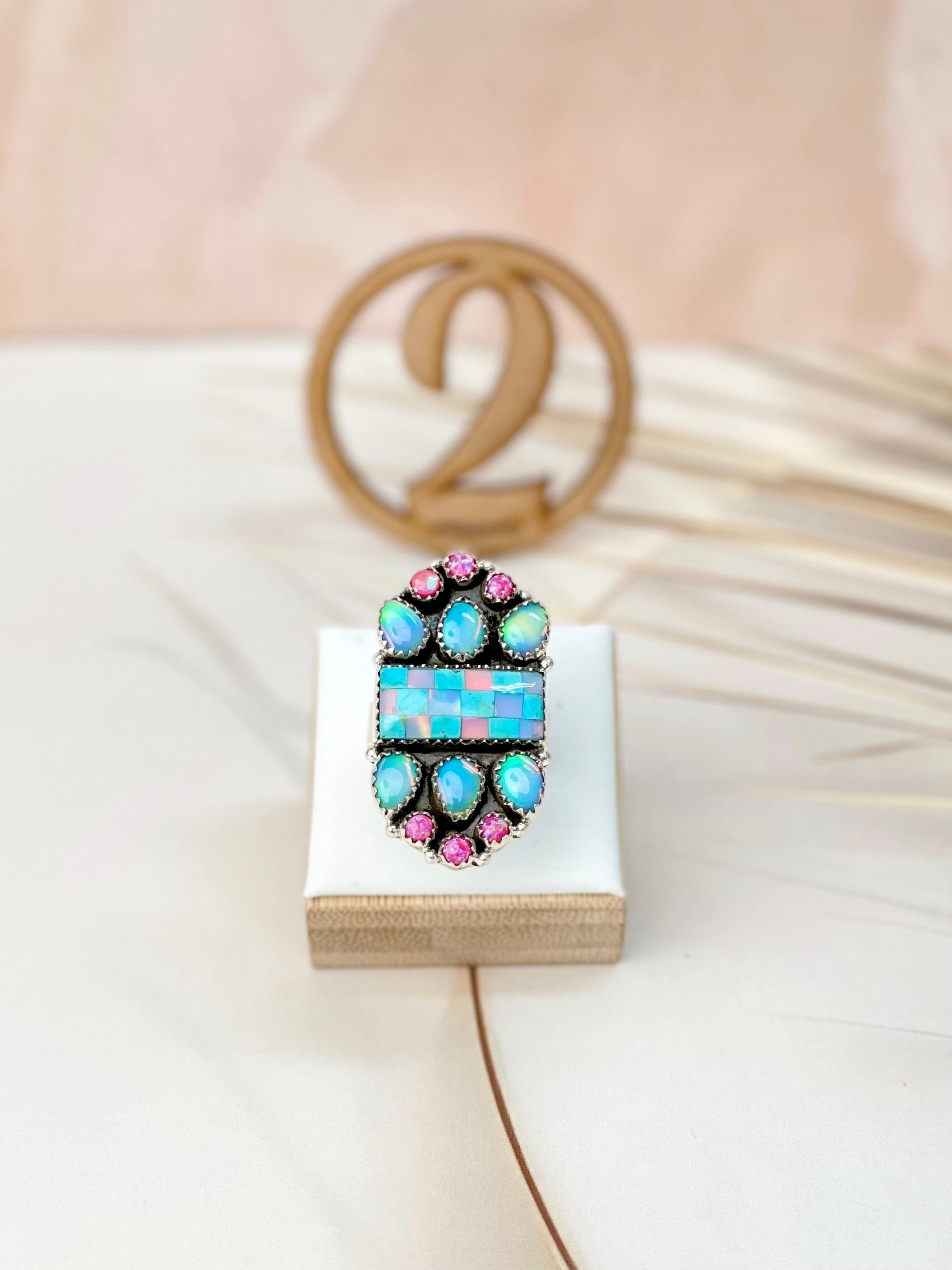 Only In Kandyland One Of A Kind Checkered Rings-Rings-Krush Kandy, Women's Online Fashion Boutique Located in Phoenix, Arizona (Scottsdale Area)