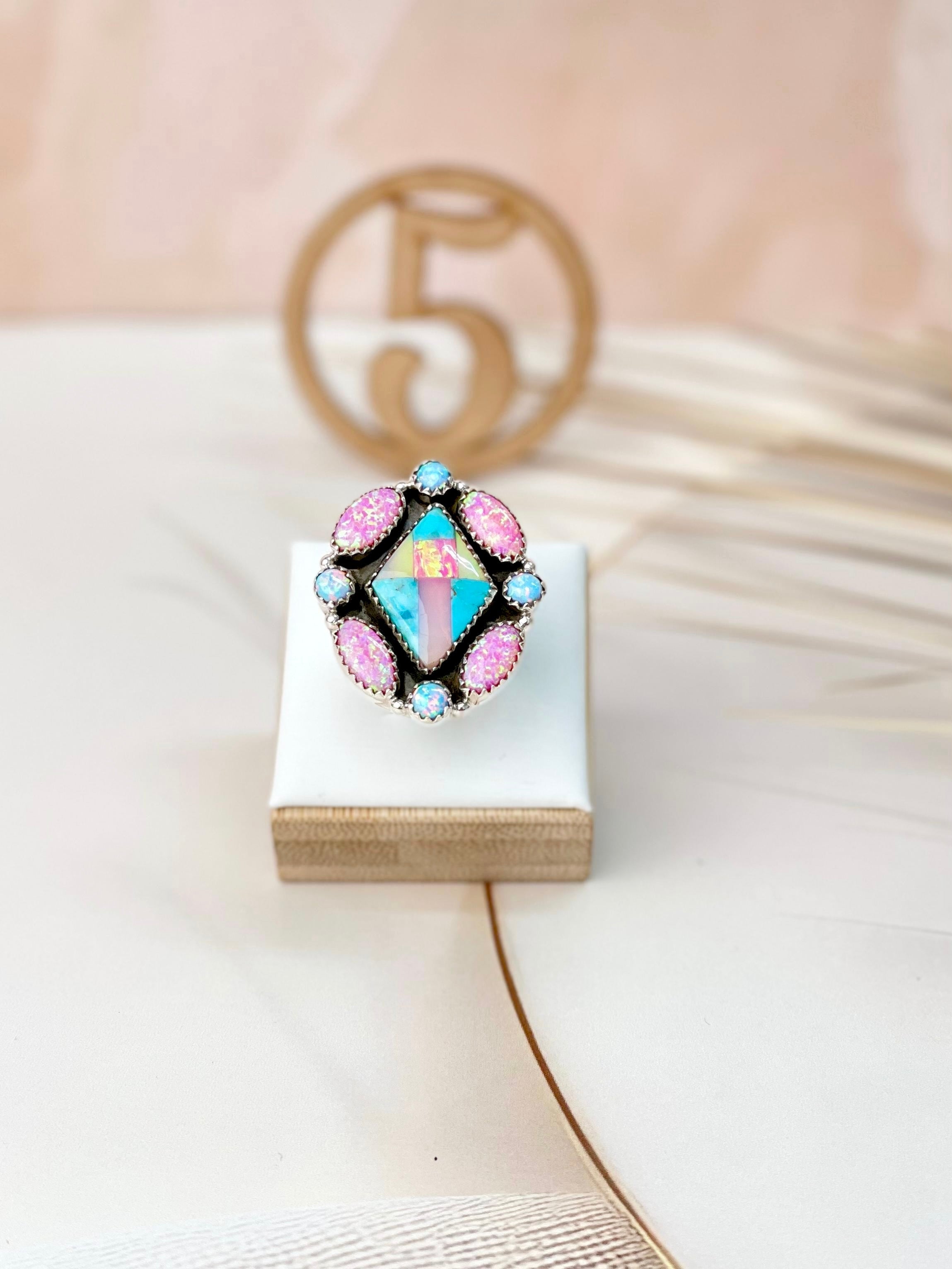 Only In Kandyland One Of A Kind Checkered Rings-Rings-Krush Kandy, Women's Online Fashion Boutique Located in Phoenix, Arizona (Scottsdale Area)